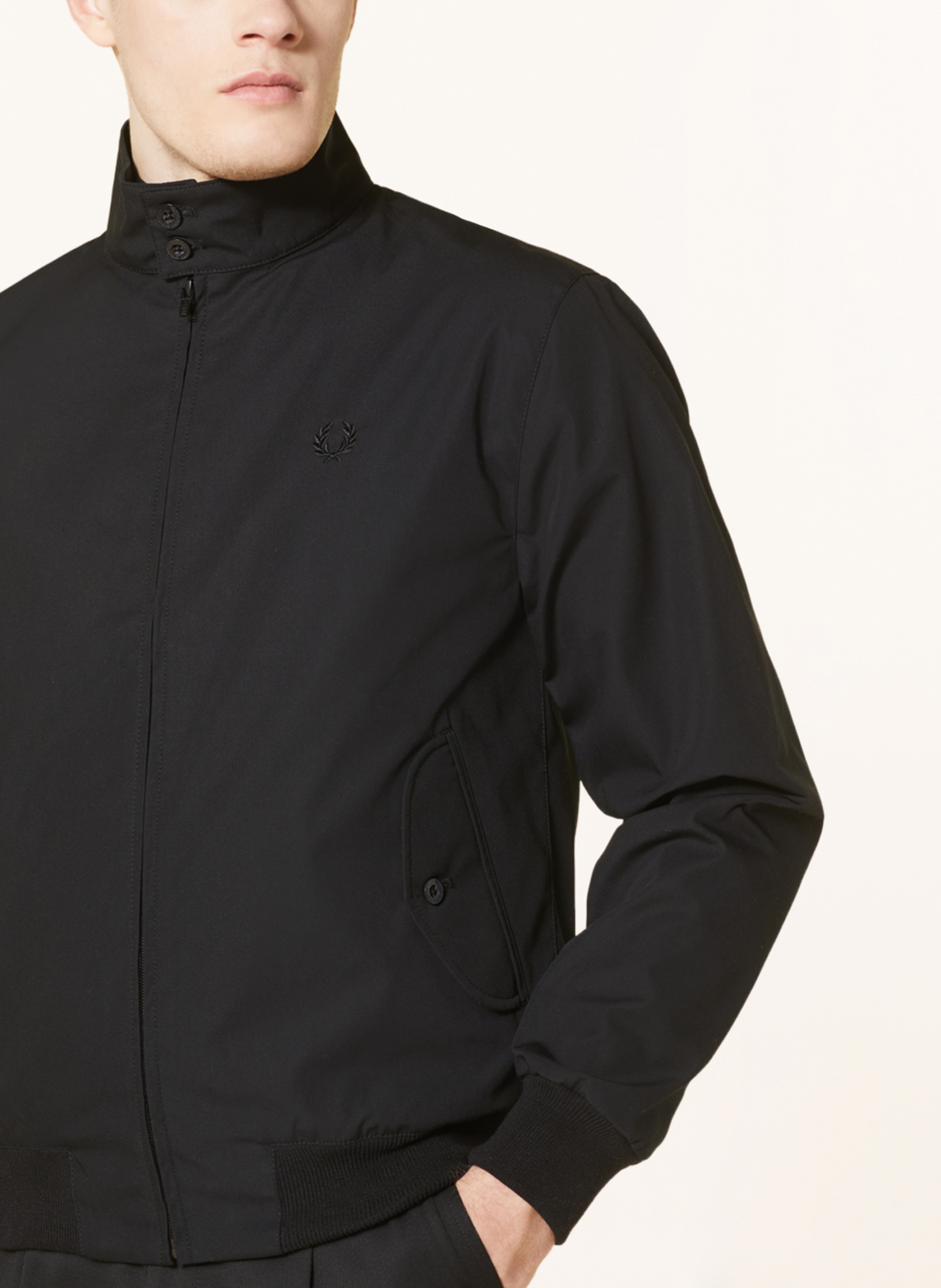 Thumbnail - Fred Perry Blouson Harrington schwarz
