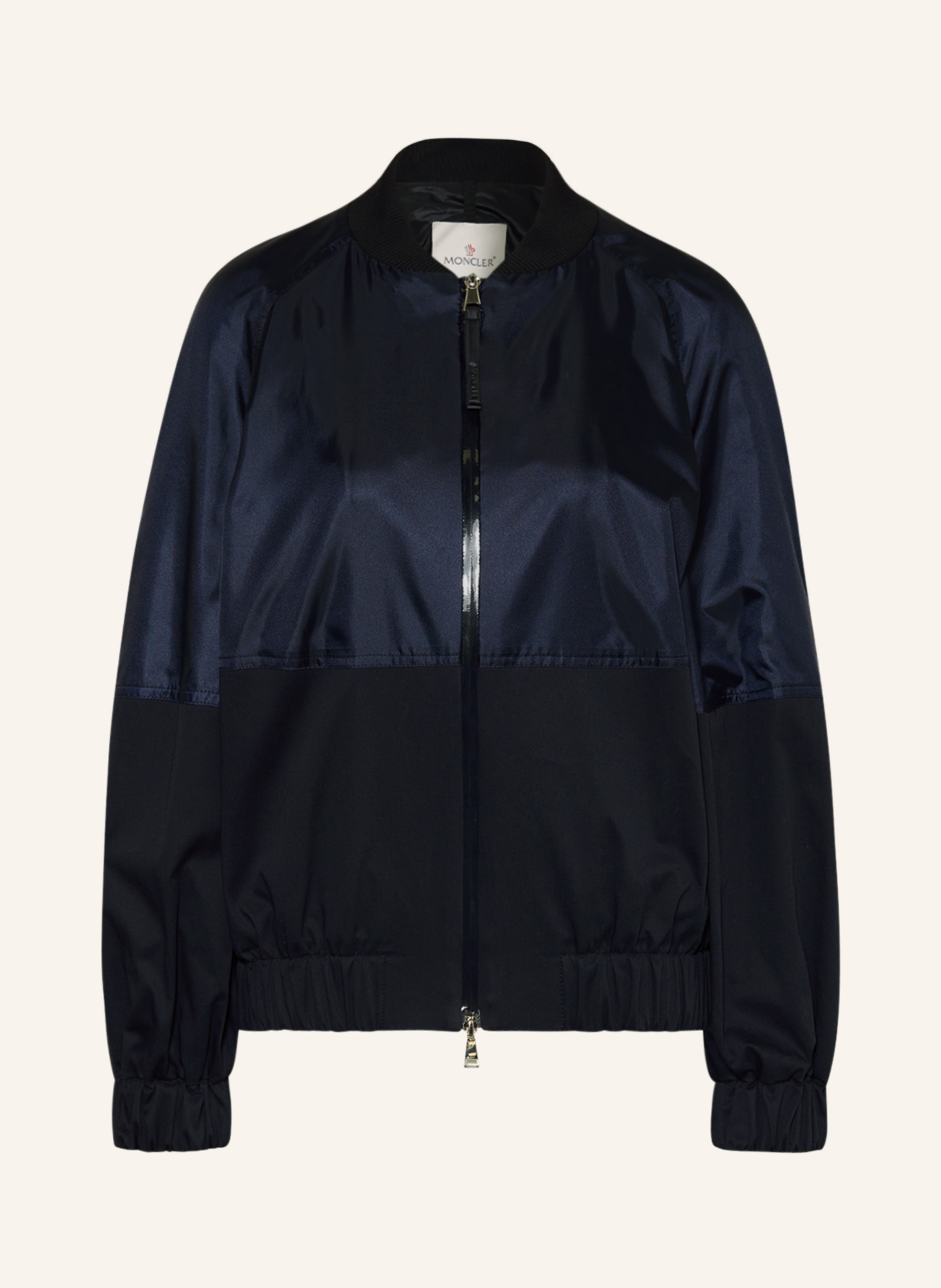 MONCLER Bomber jacket GOBIE in mixed materials in dark blue