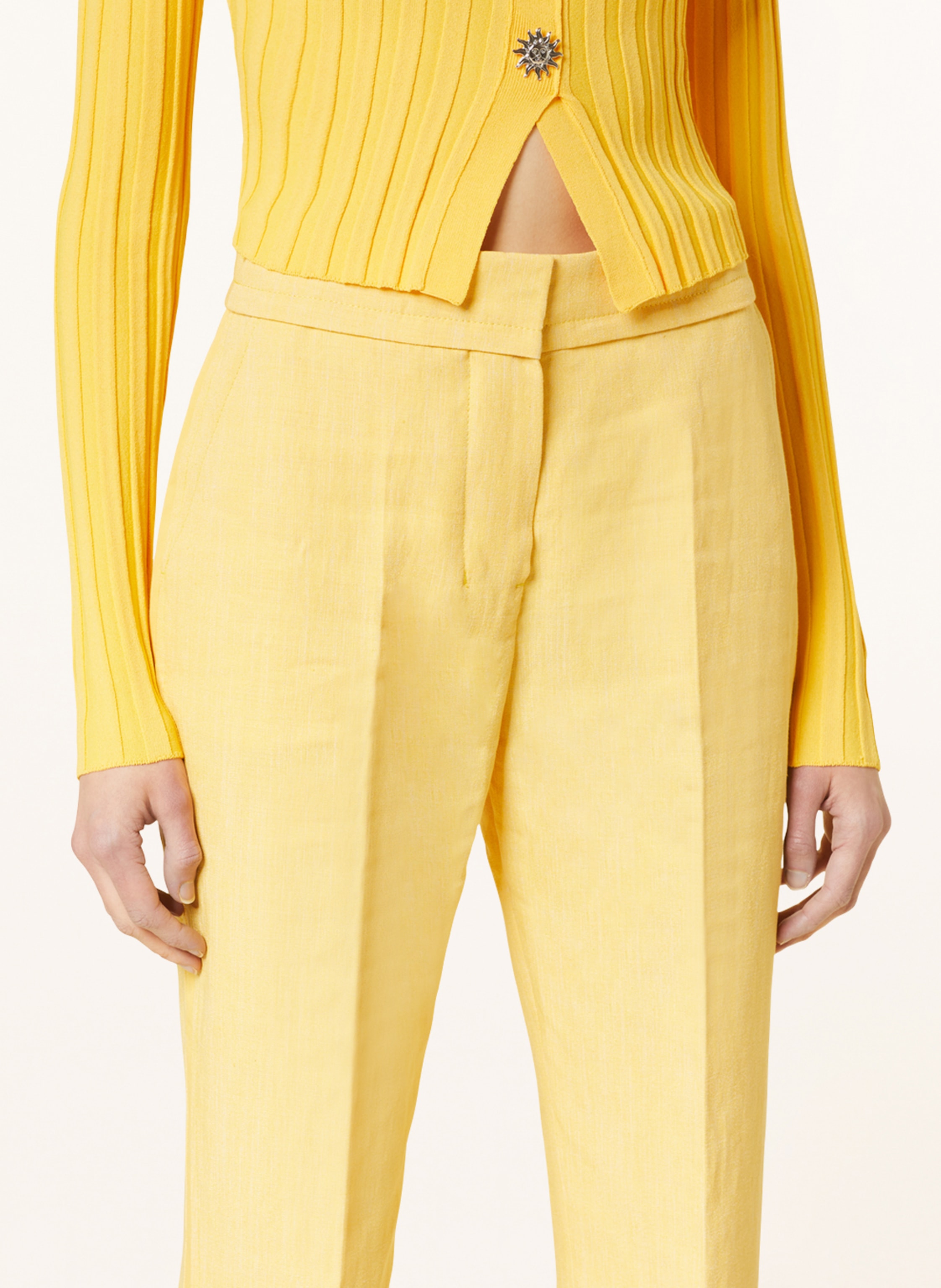 Thumbnail - Jacquemus Hose Le Pantalon Tibau Mit Leinen gelb