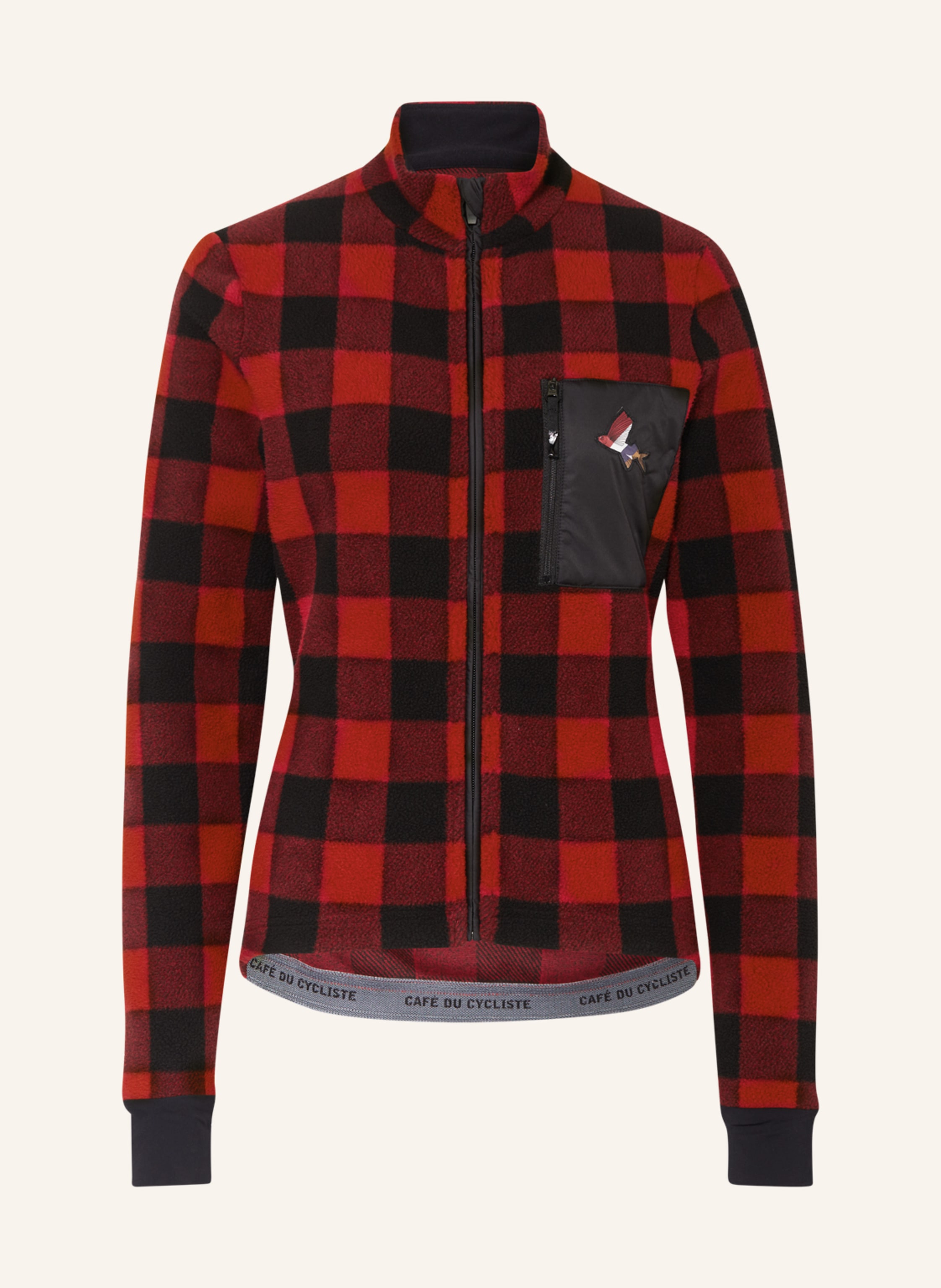 CAFÉ DU CYCLISTE Cycling jersey SOLANGE in black/ red/ dark red