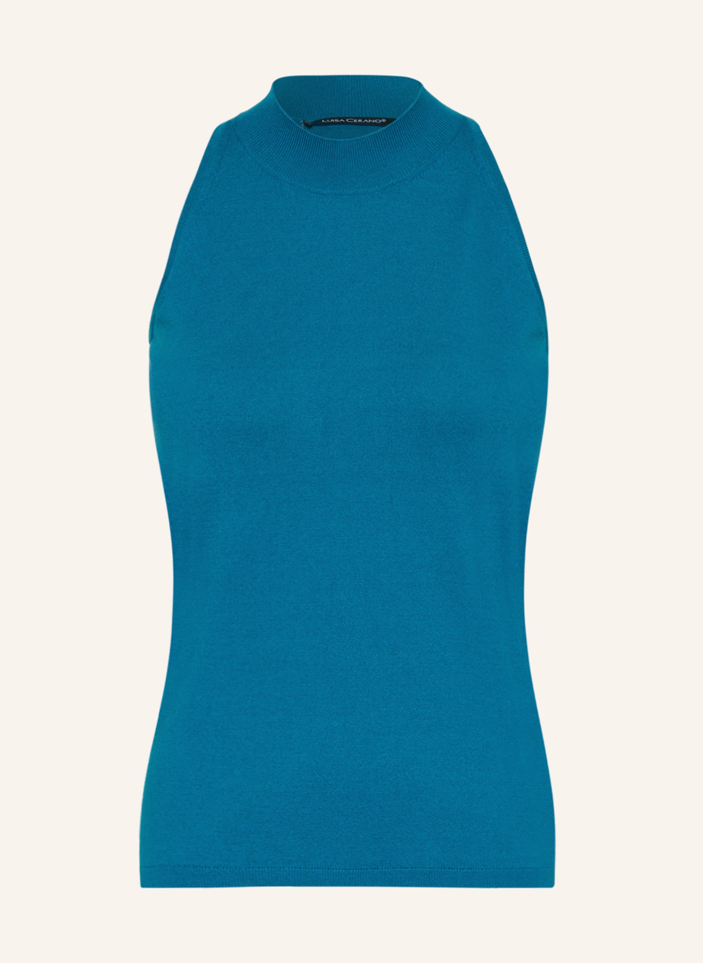 LUISA CERANO Knit top in turquoise