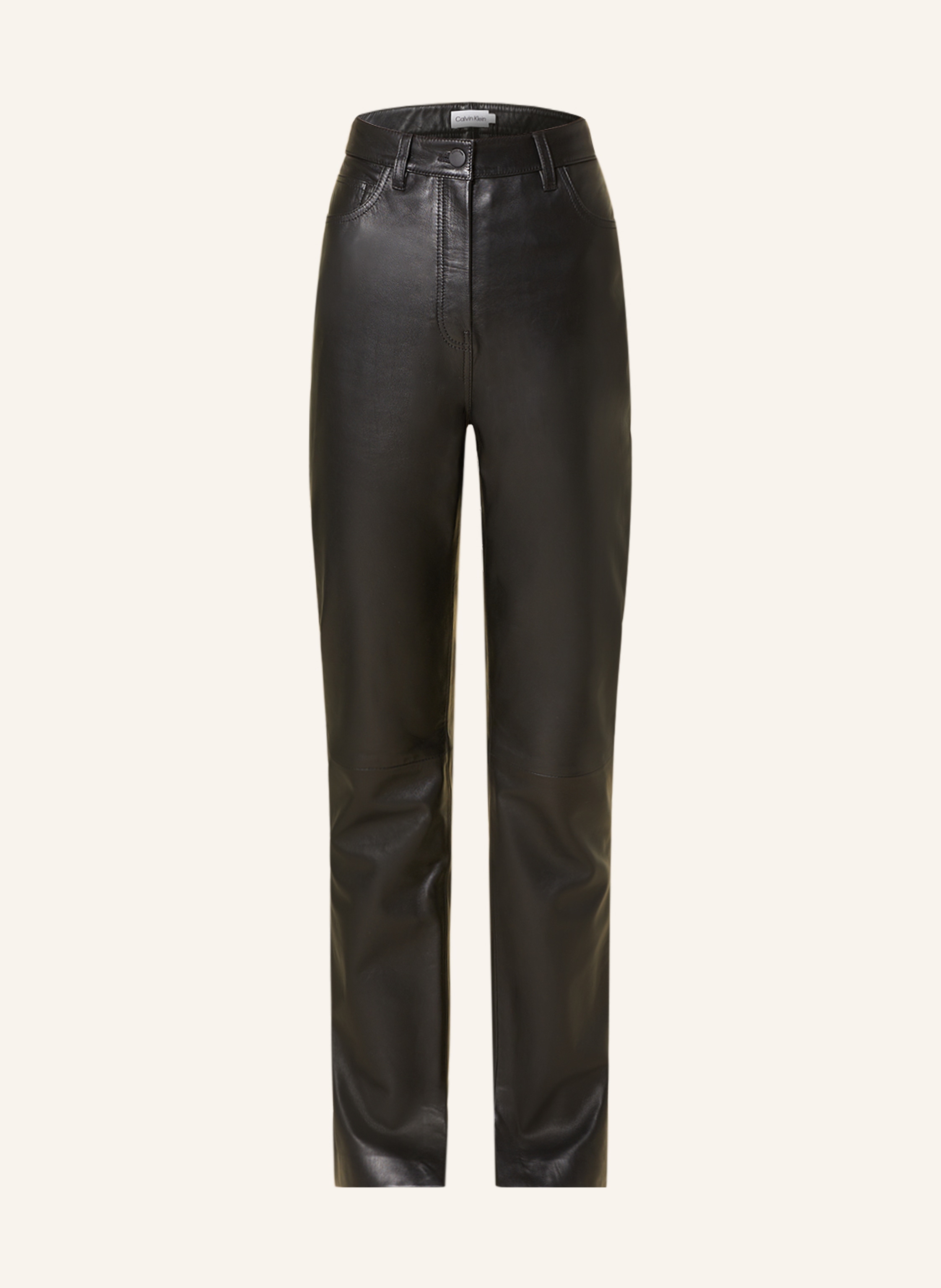 Calvin Klein Leather trousers in black