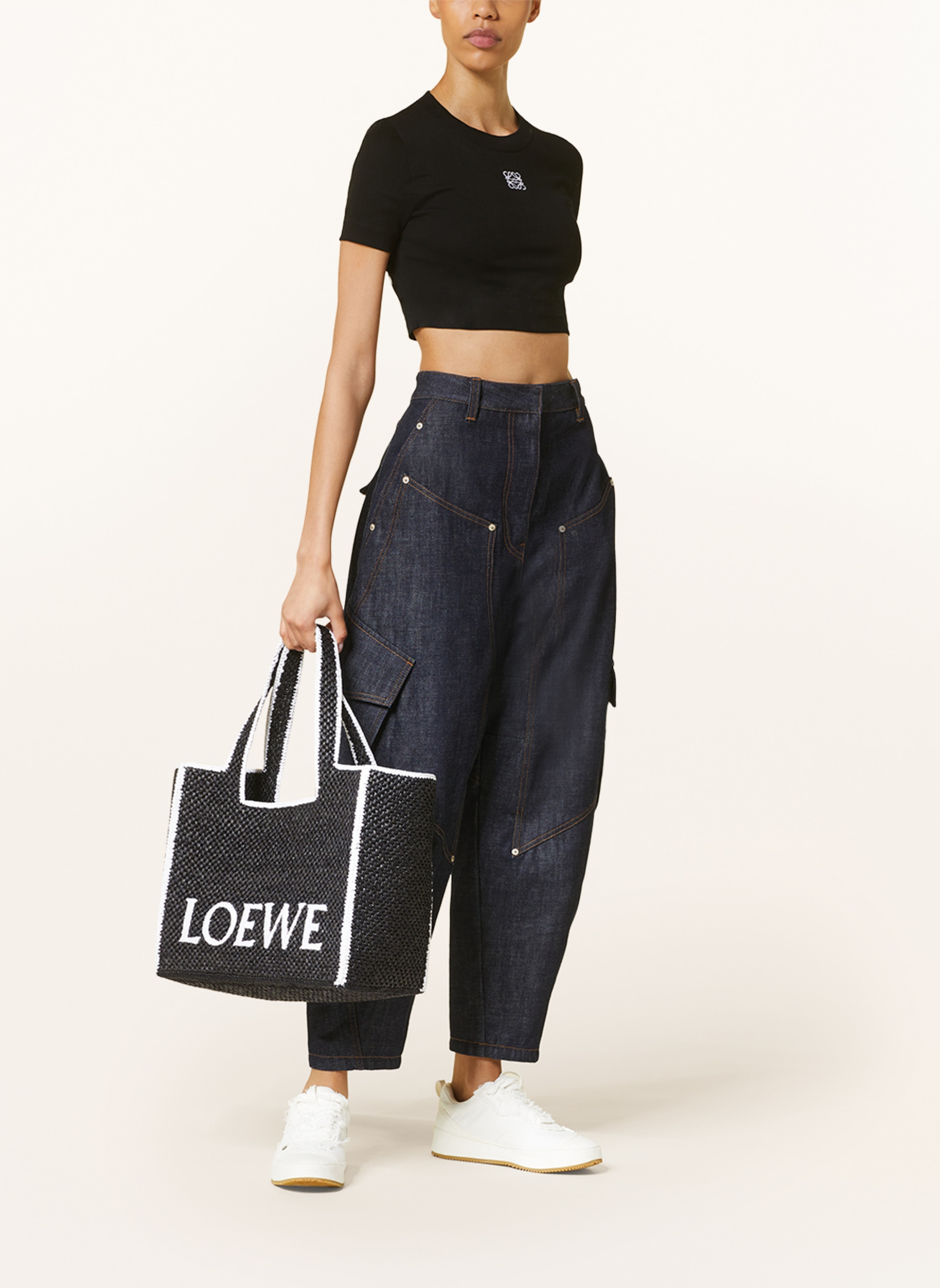 Loewe Shopper Font Tote Large schwarz – Bild 2