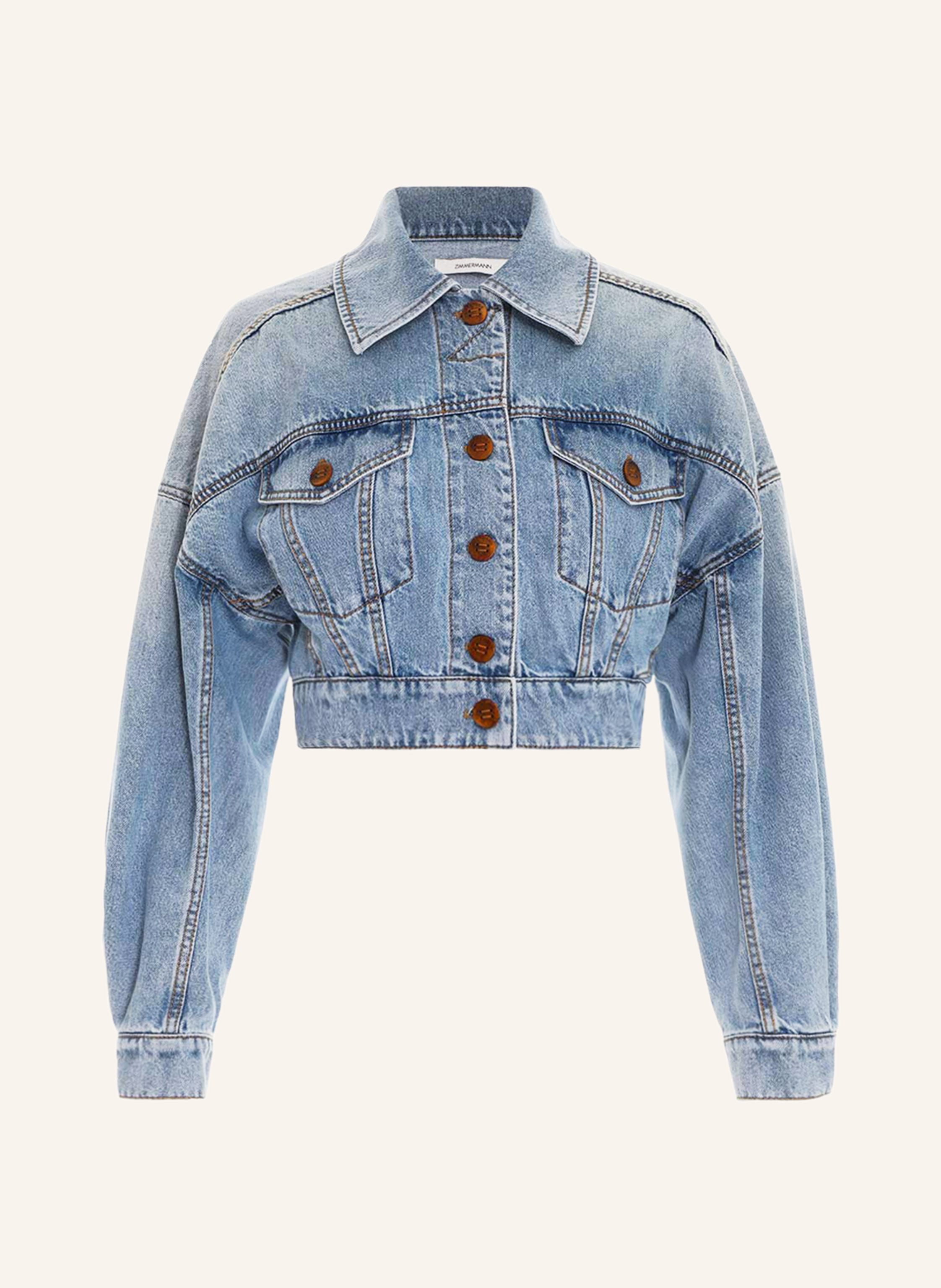 Cropped Oversized Denim Jacket