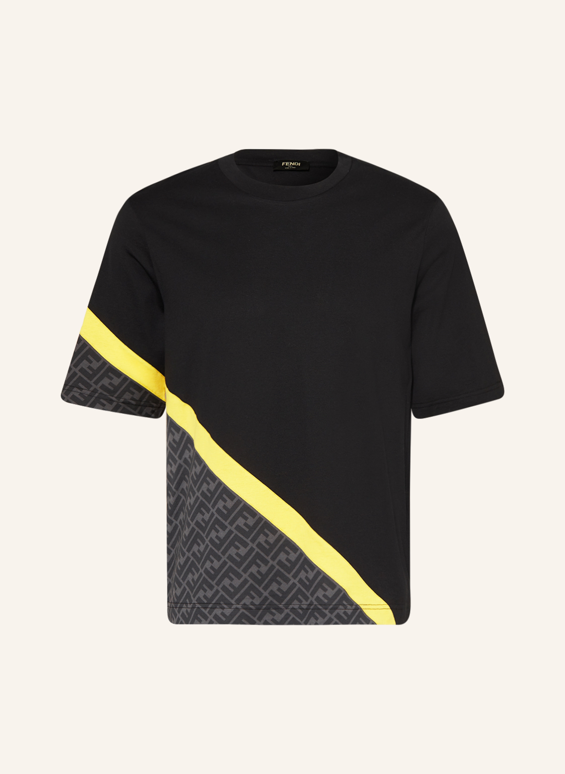 FENDI T-shirt in dark yellow