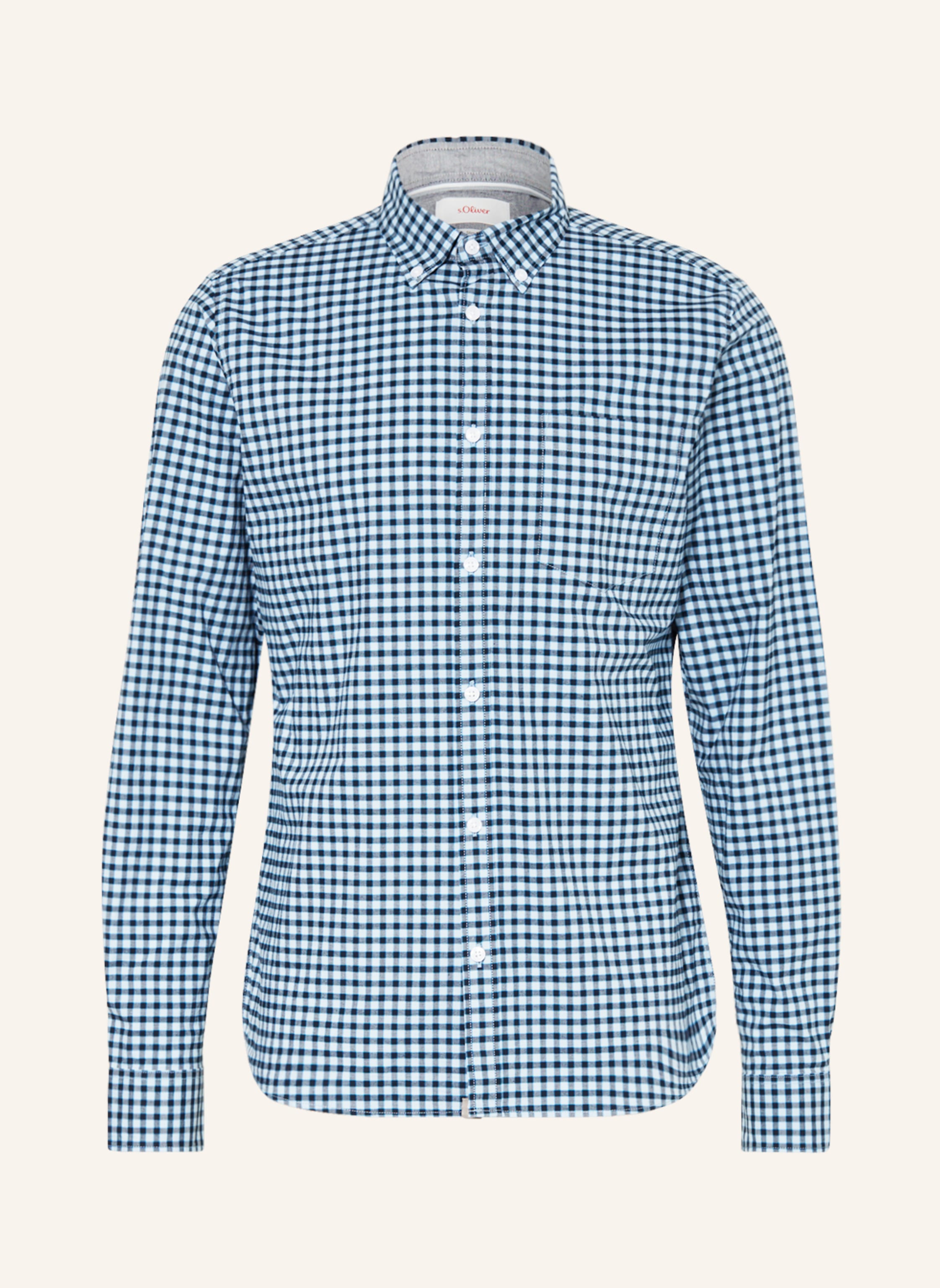 s.Oliver RED Shirt slim fit in light blue dark blue