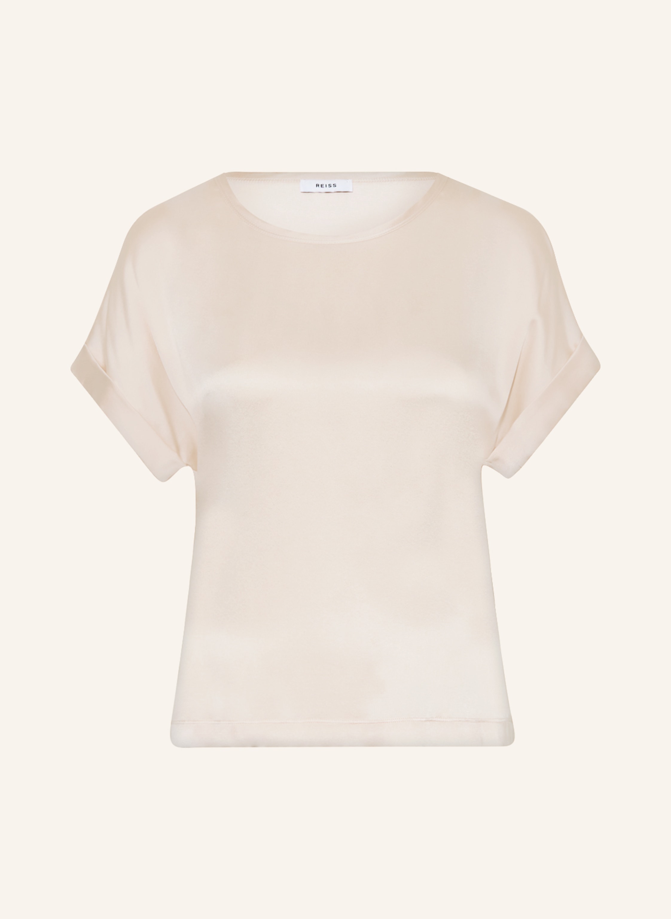 REISS Tshirt HELEN in mixed materials with silk in nude Breuninger