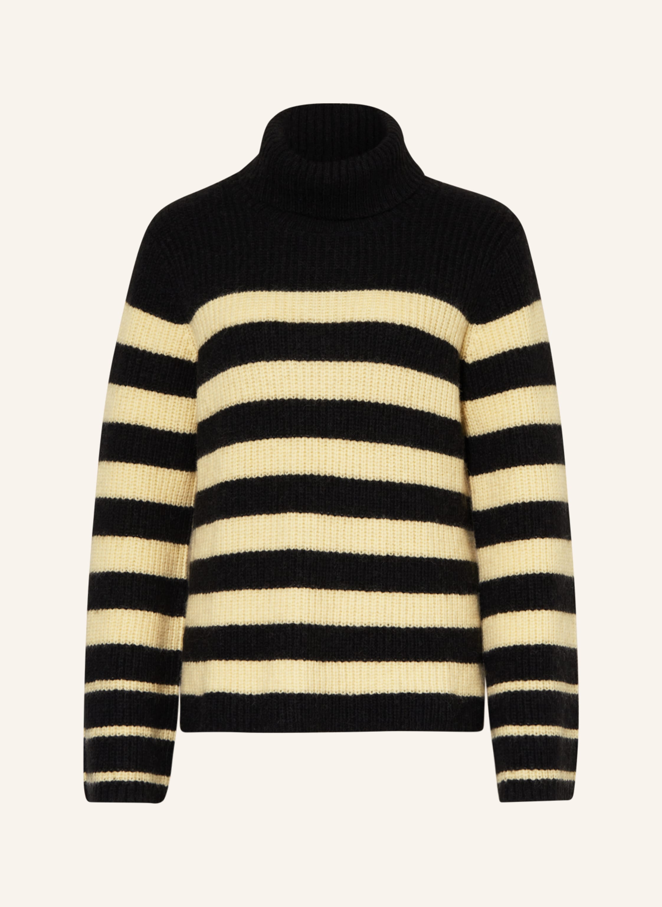 BAUM UND PFERDGARTEN Turtleneck sweater CHIKITA in ecru black