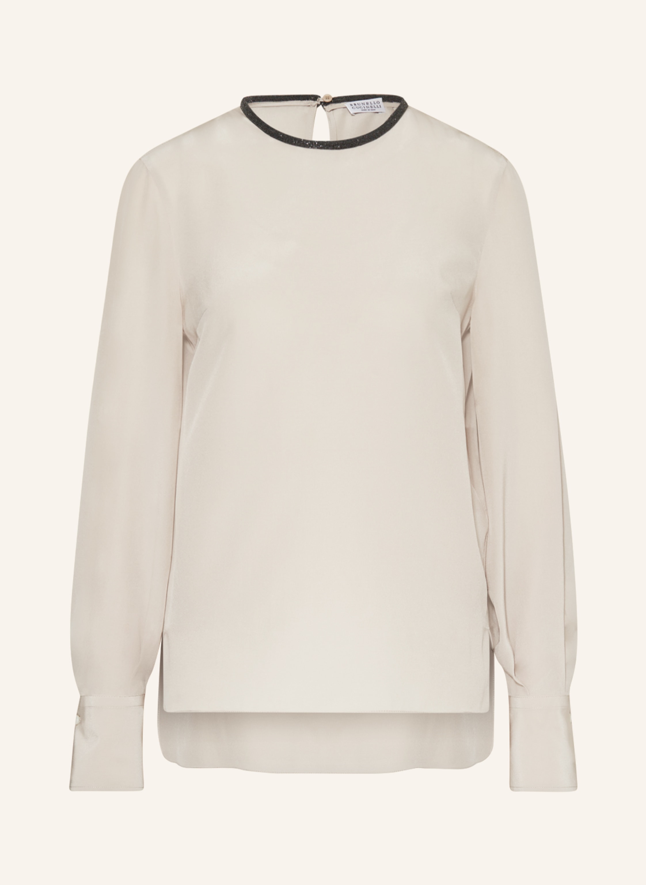 BRUNELLO CUCINELLI Shirt blouse in silk in beige