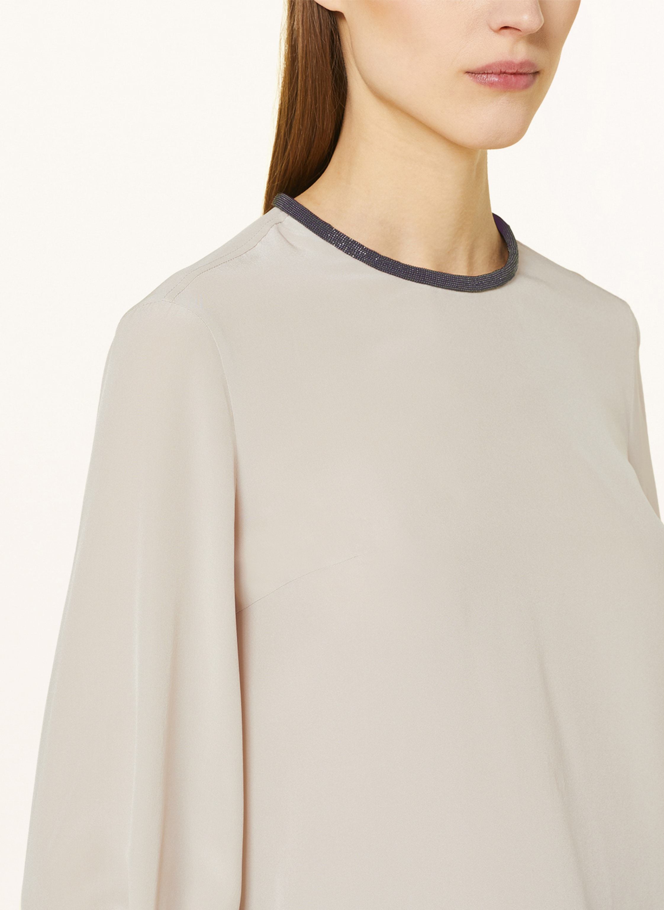 Thumbnail - Brunello Cucinelli Blusenshirt Aus Seide beige