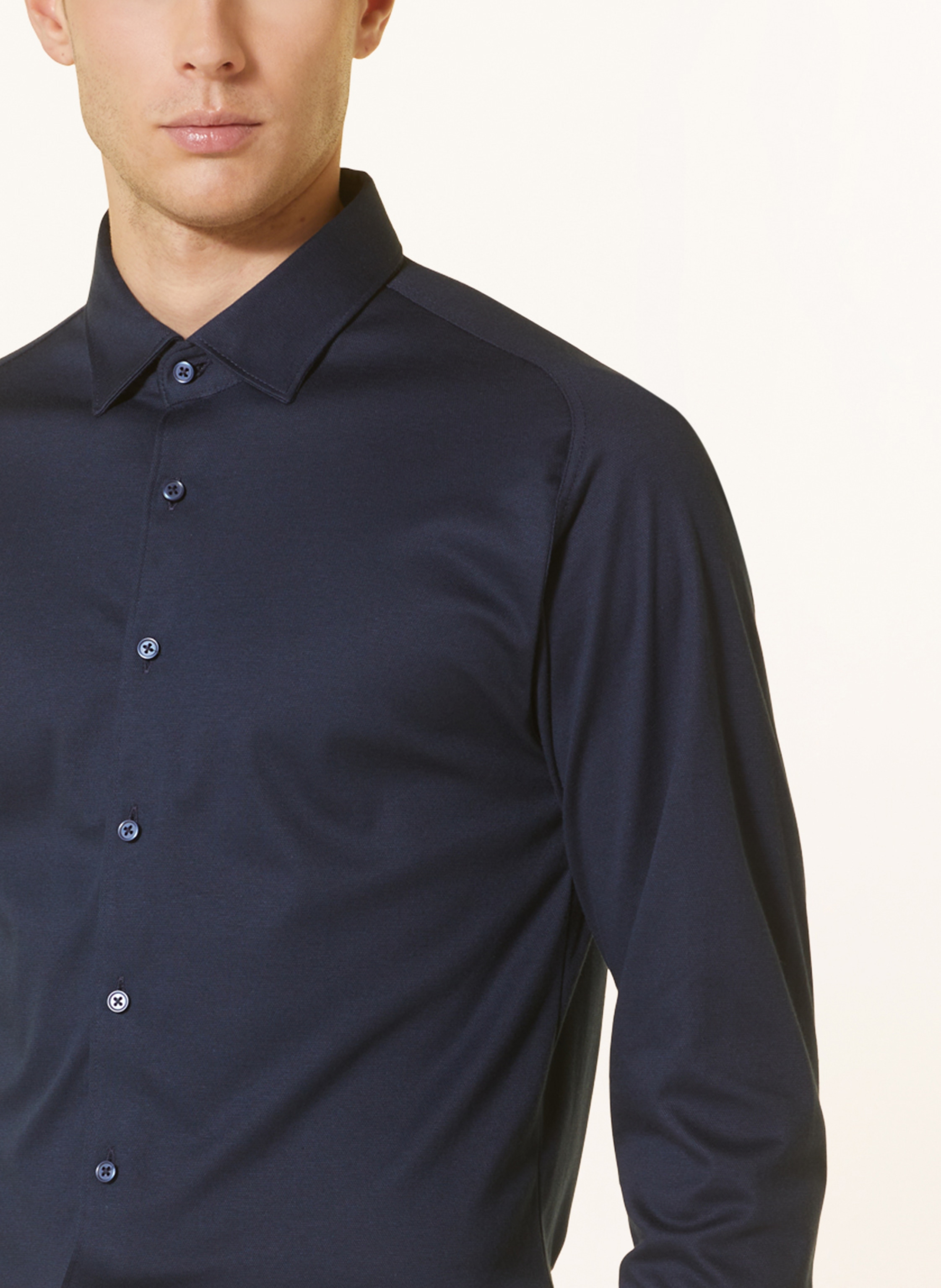 Thumbnail - Desoto Jerseyhemd Slim Fit blau