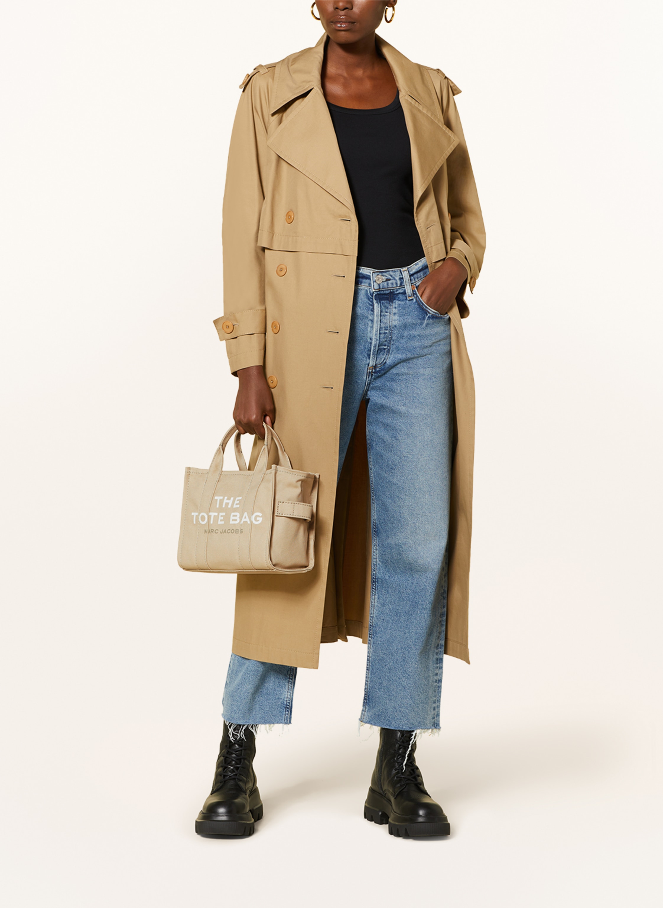 Thumbnail - Marc Jacobs Handtasche The Small Tote Bag beige