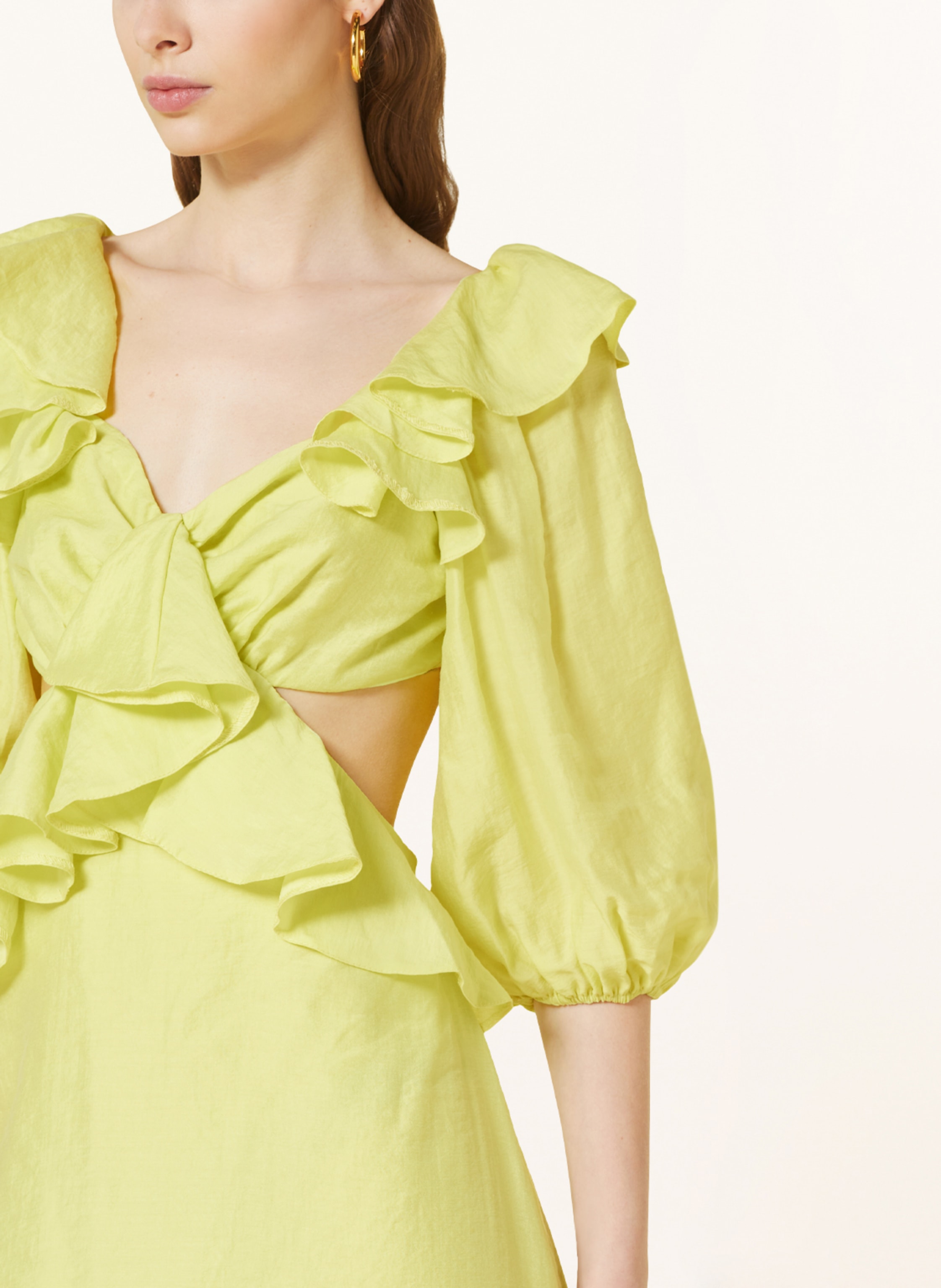 Thumbnail - Nobody's Child Kleid Dani Mit Cut-Outs gelb