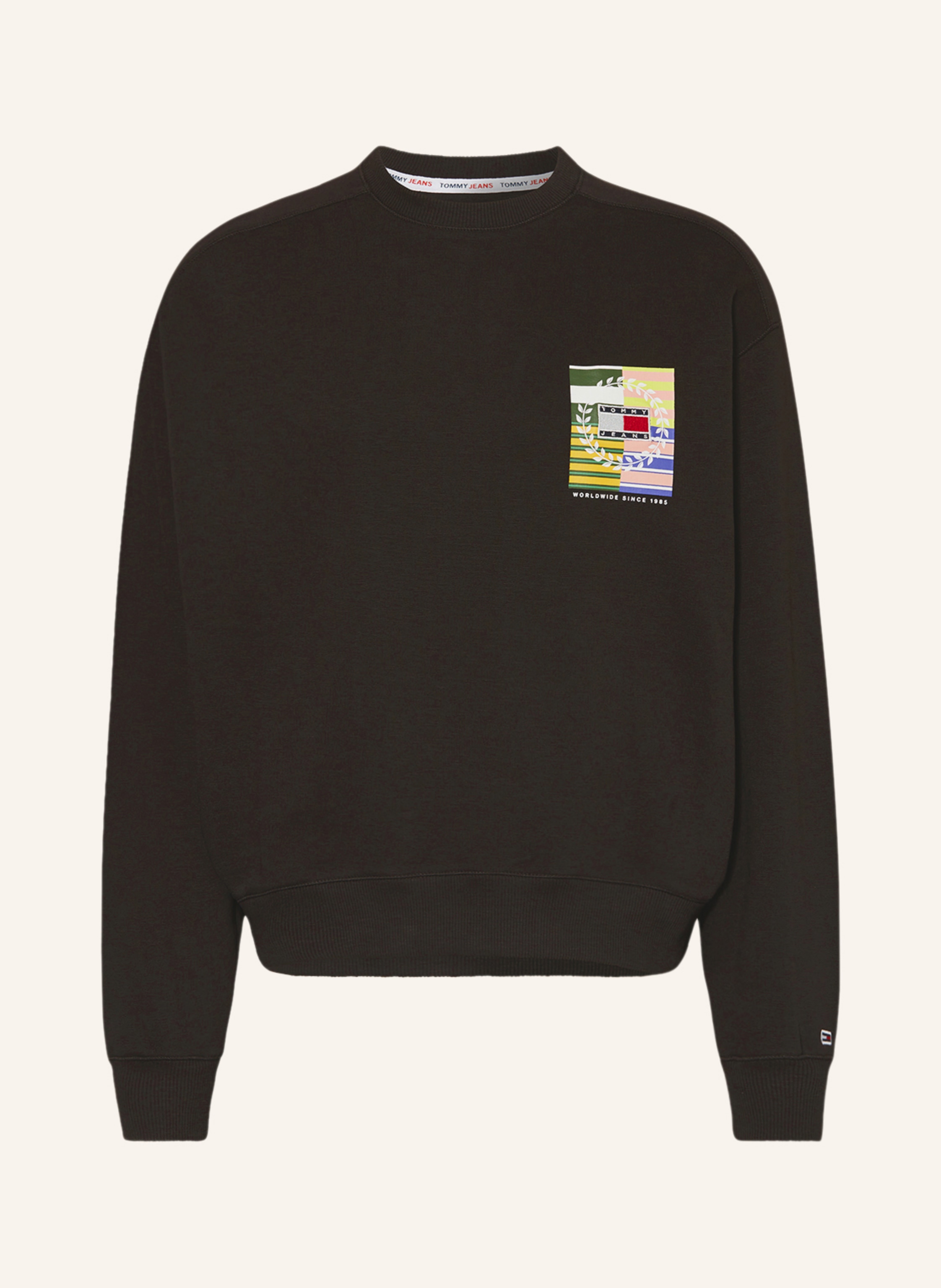 TOMMY JEANS Sweatshirt in black white green