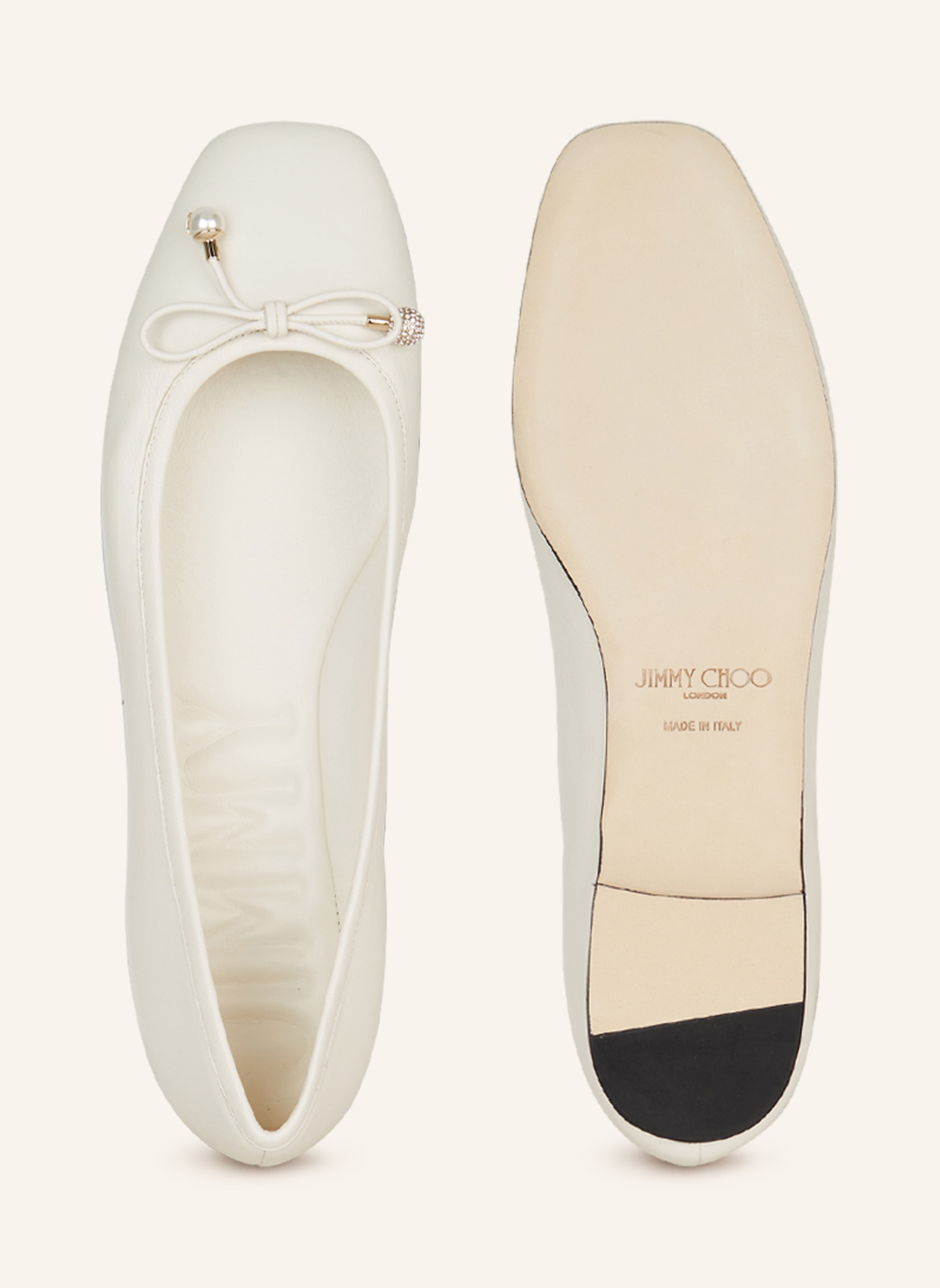 Thumbnail - Jimmy Choo Ballerinas Elme Flat weiss