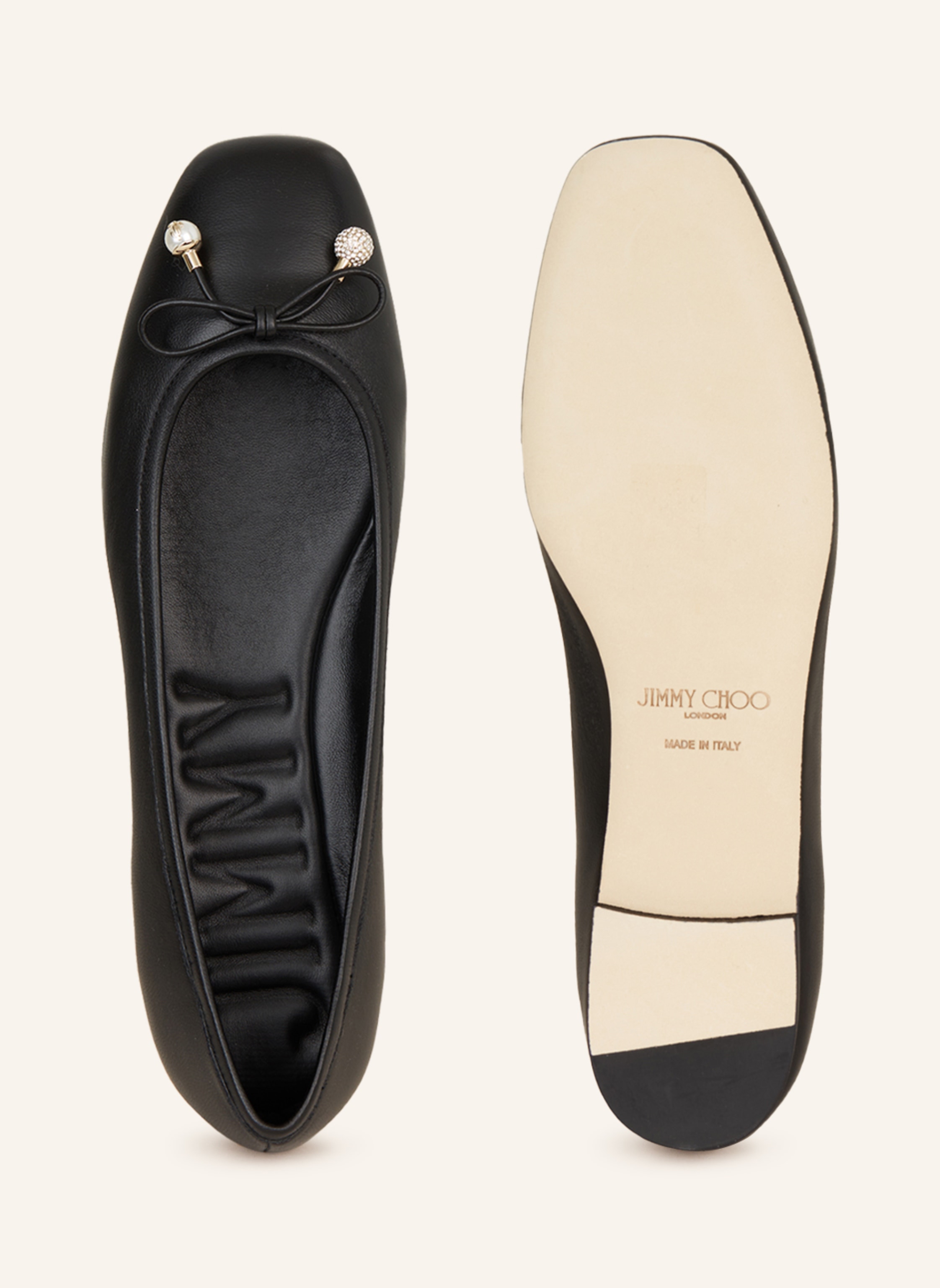 Thumbnail - Jimmy Choo Ballerinas Elme Flat schwarz