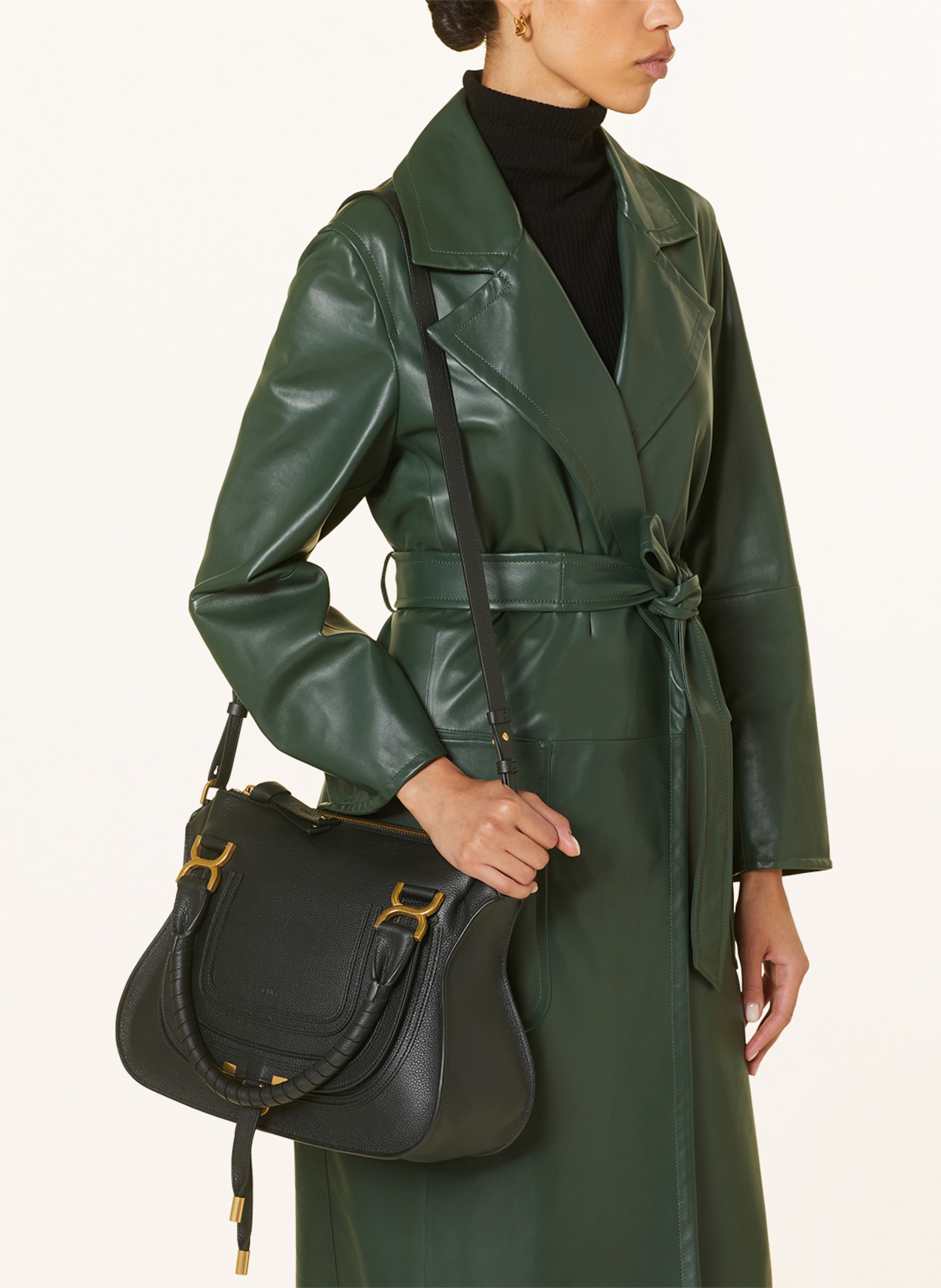 Thumbnail - Chloé Handtasche Marcie schwarz