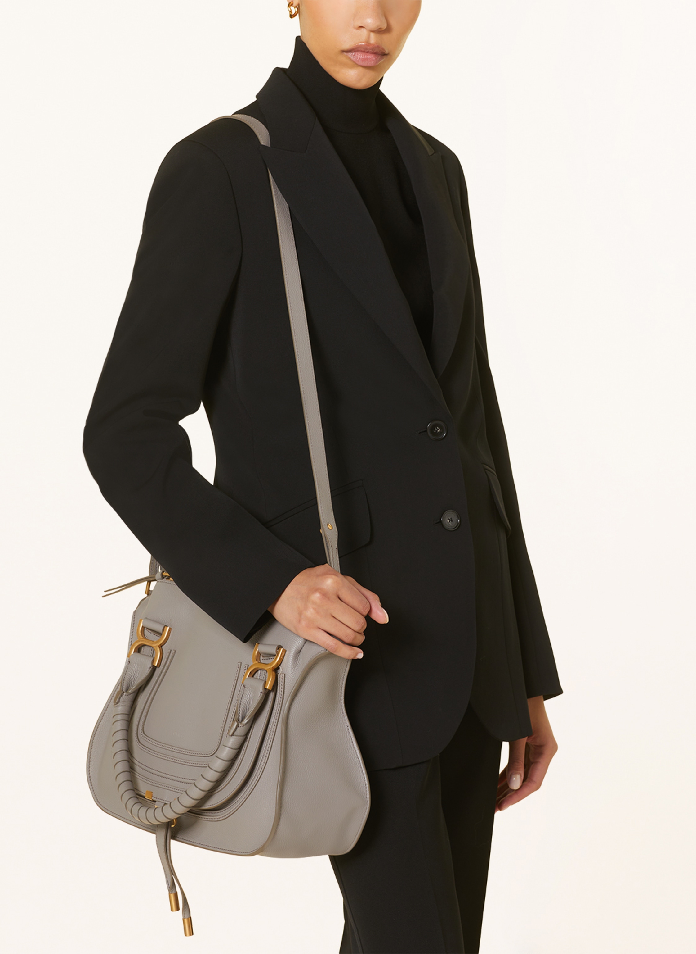 Thumbnail - Chloé Handtasche Marcie grau