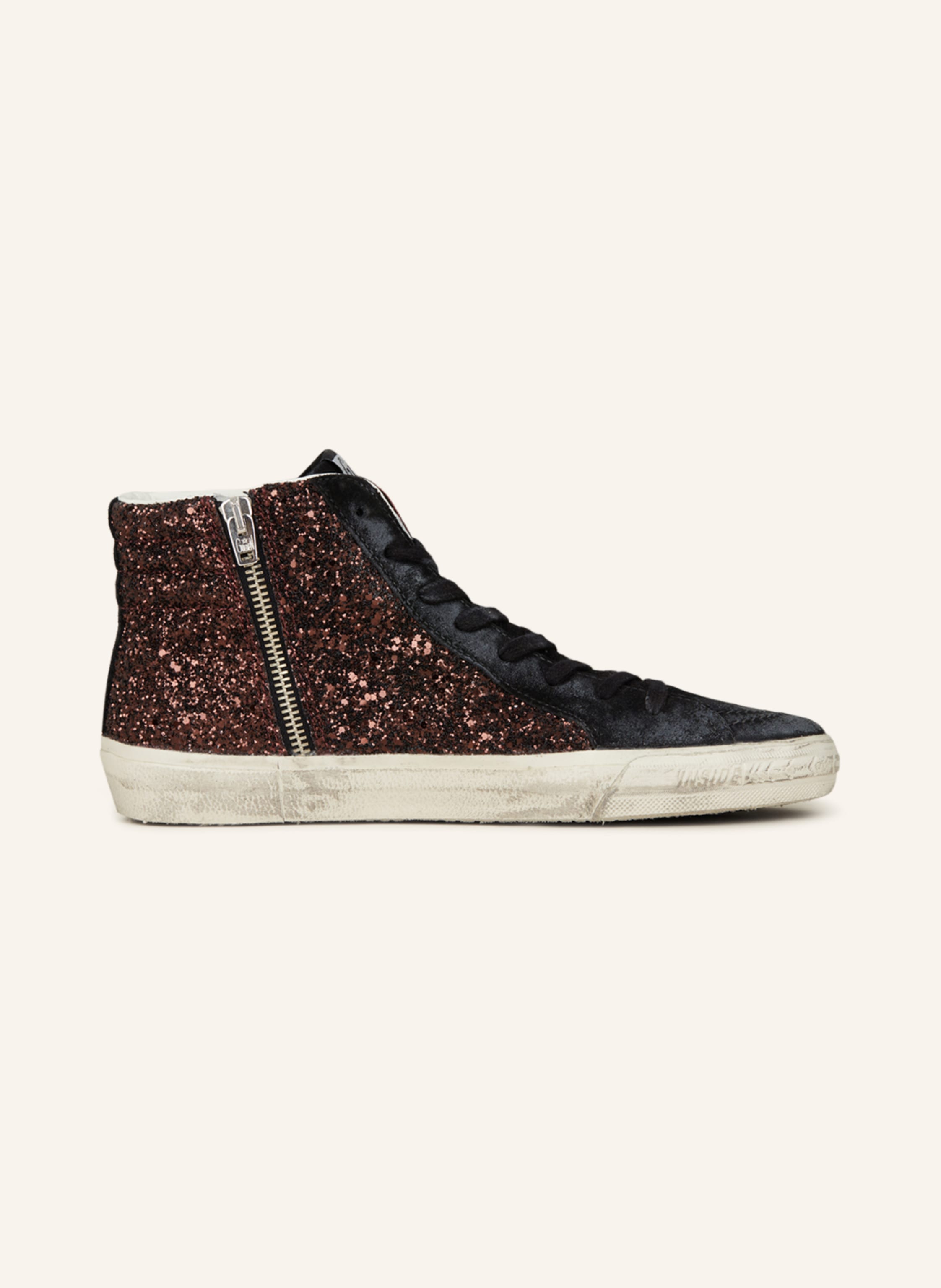 Thumbnail - Golden Goose Hightop-Sneaker Slide Glitter braun