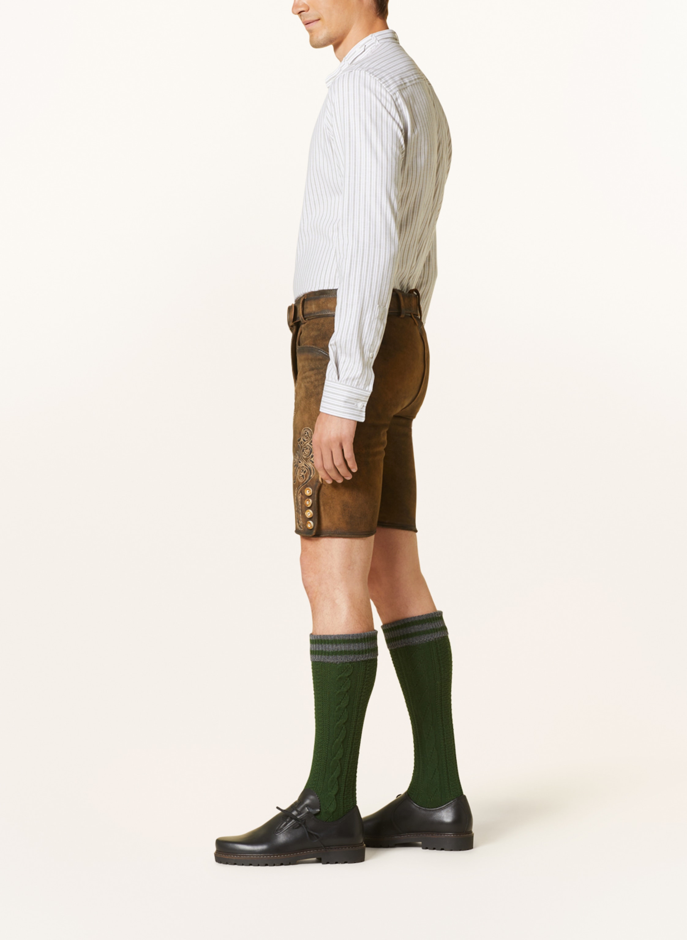 Thumbnail - Hirscher Trachten-Lederhose Salzburg braun