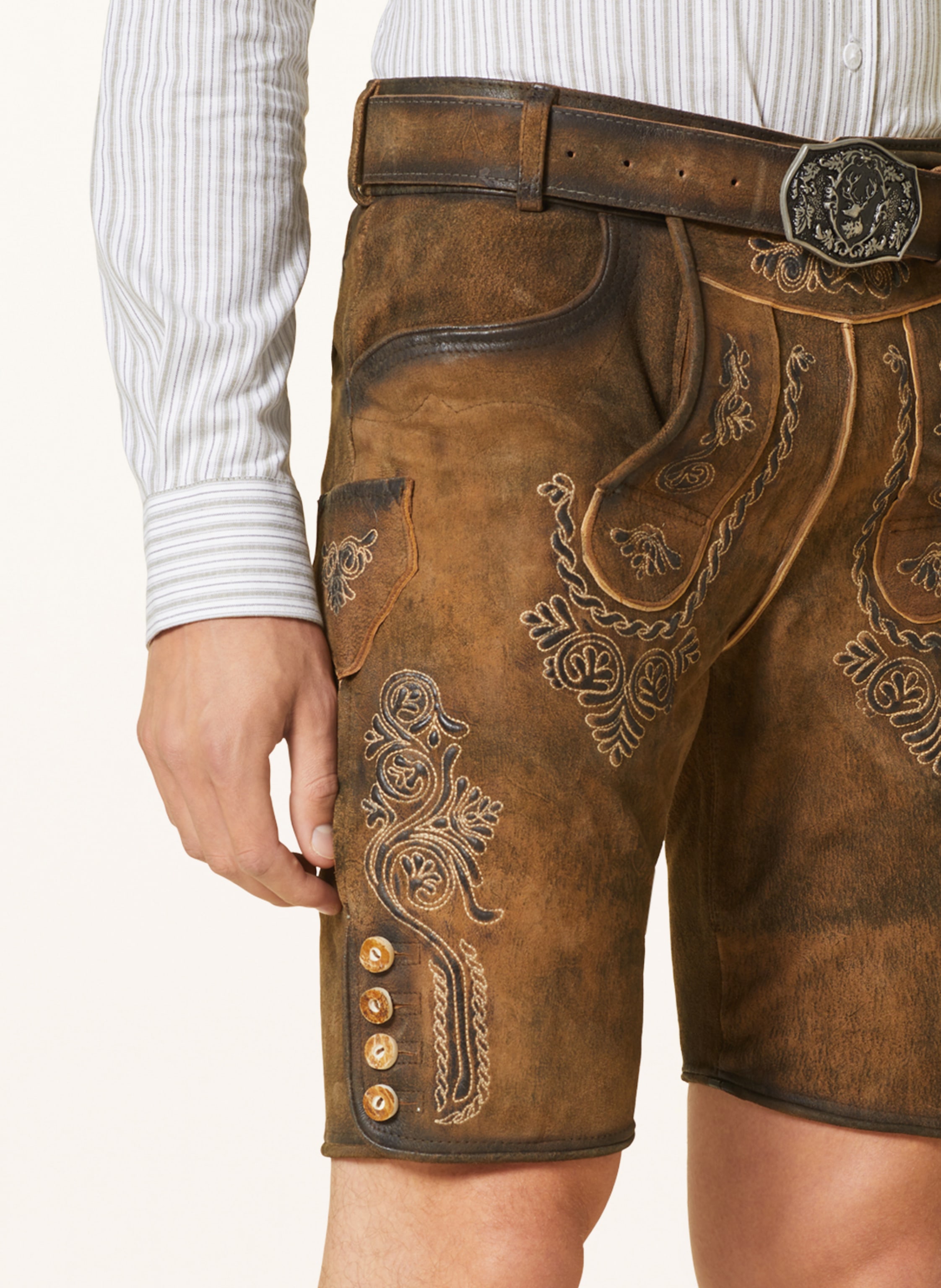 Thumbnail - Hirscher Trachten-Lederhose Salzburg braun