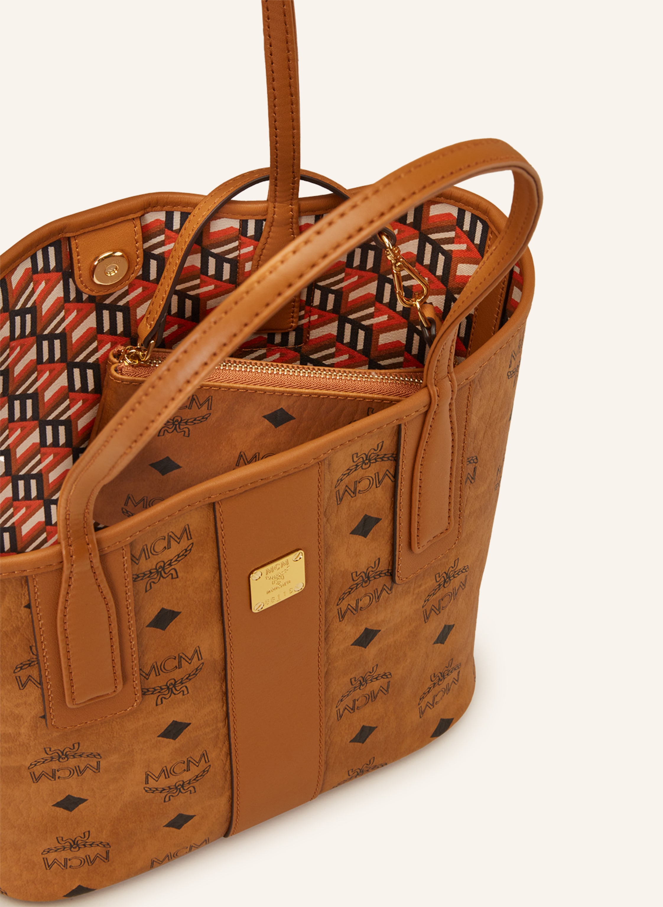 Thumbnail - Mcm Shopper Liz Mini Zum Wenden braun