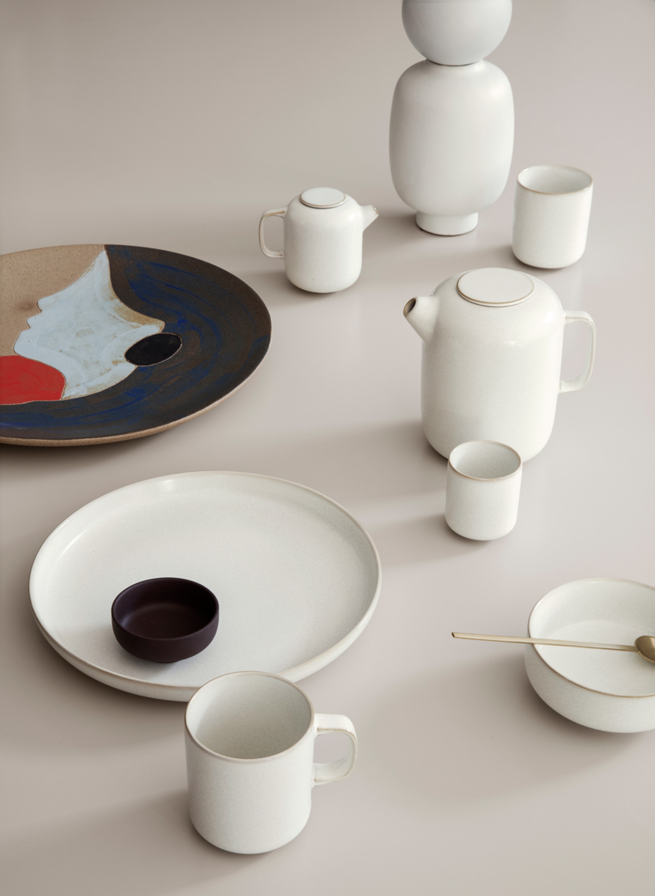 Thumbnail - Ferm Living 6er-Set Dessertteller Sekki weiss