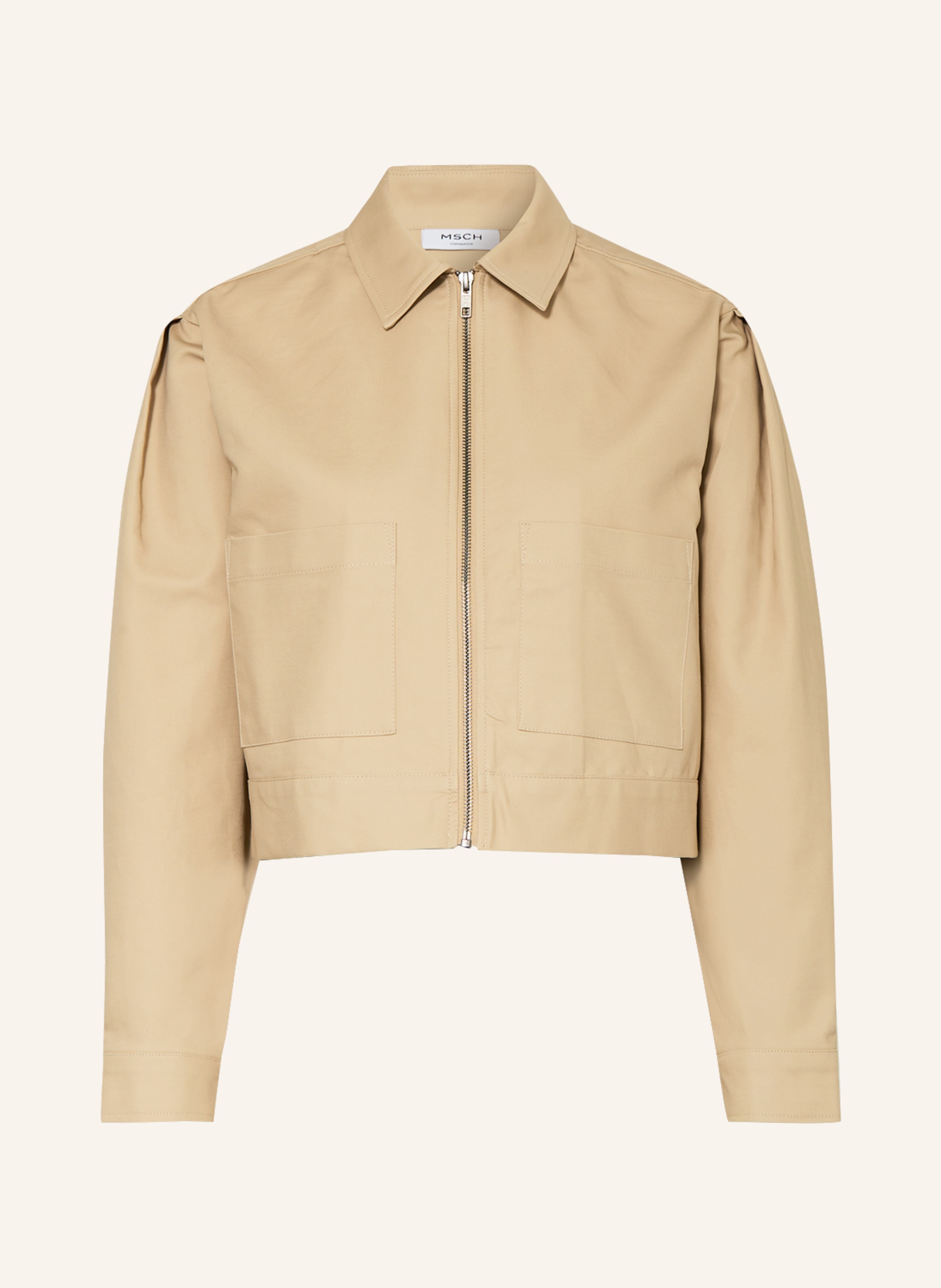 Beige cropped jacket womens Clearance