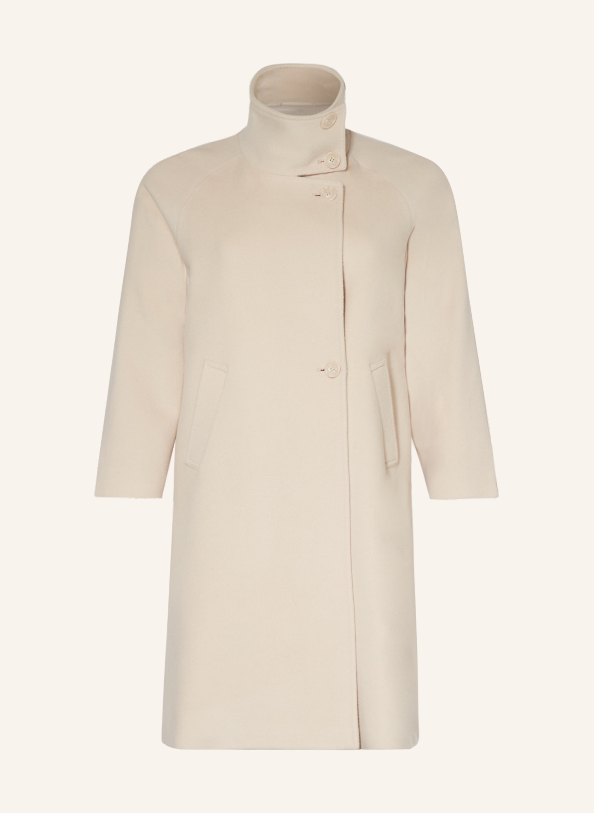 MARINA RINALDI PERSONA Wool coat TAPPA in cream