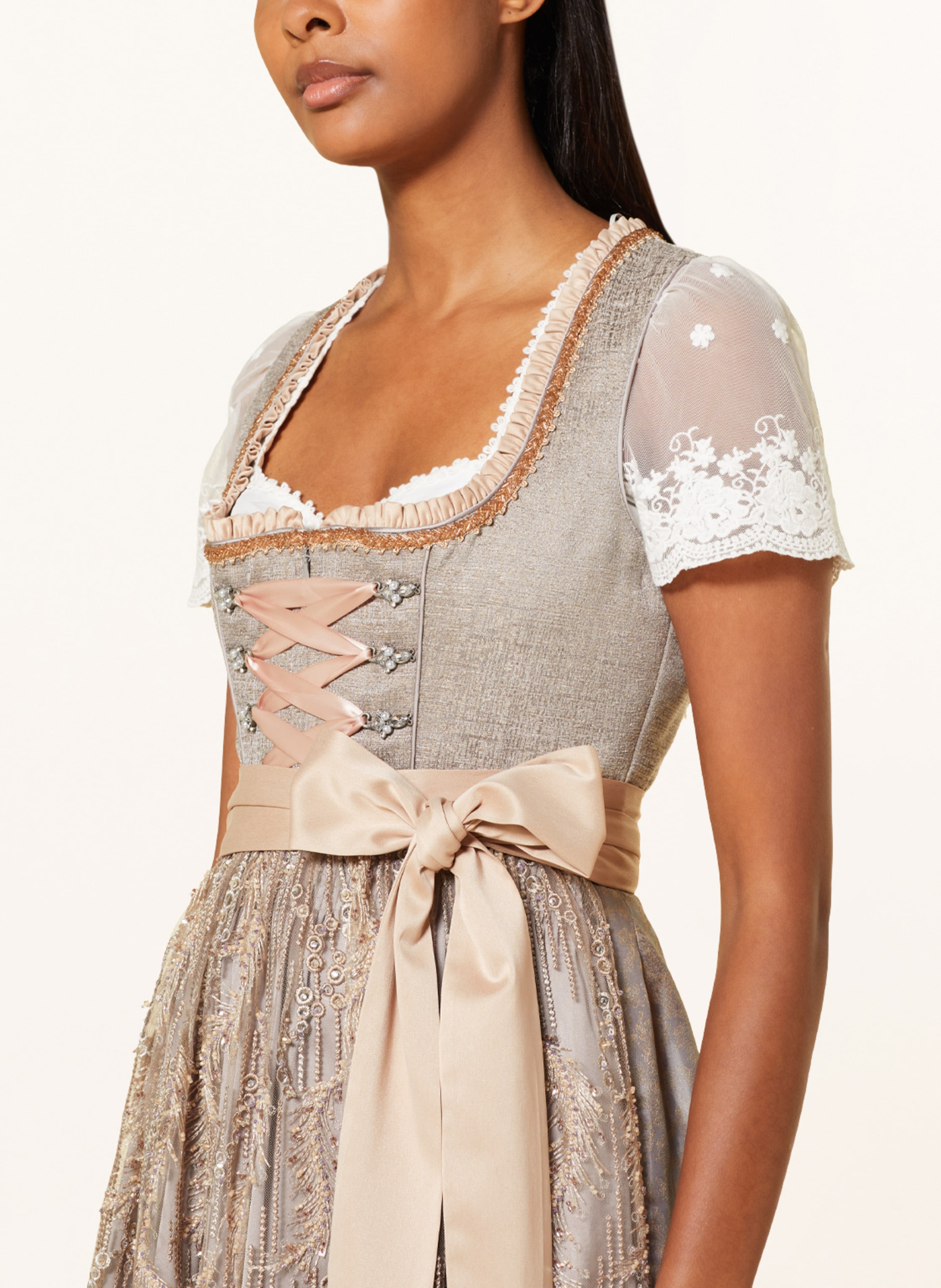 Thumbnail - Krüger Dirndl Mit Glitzergarn grau