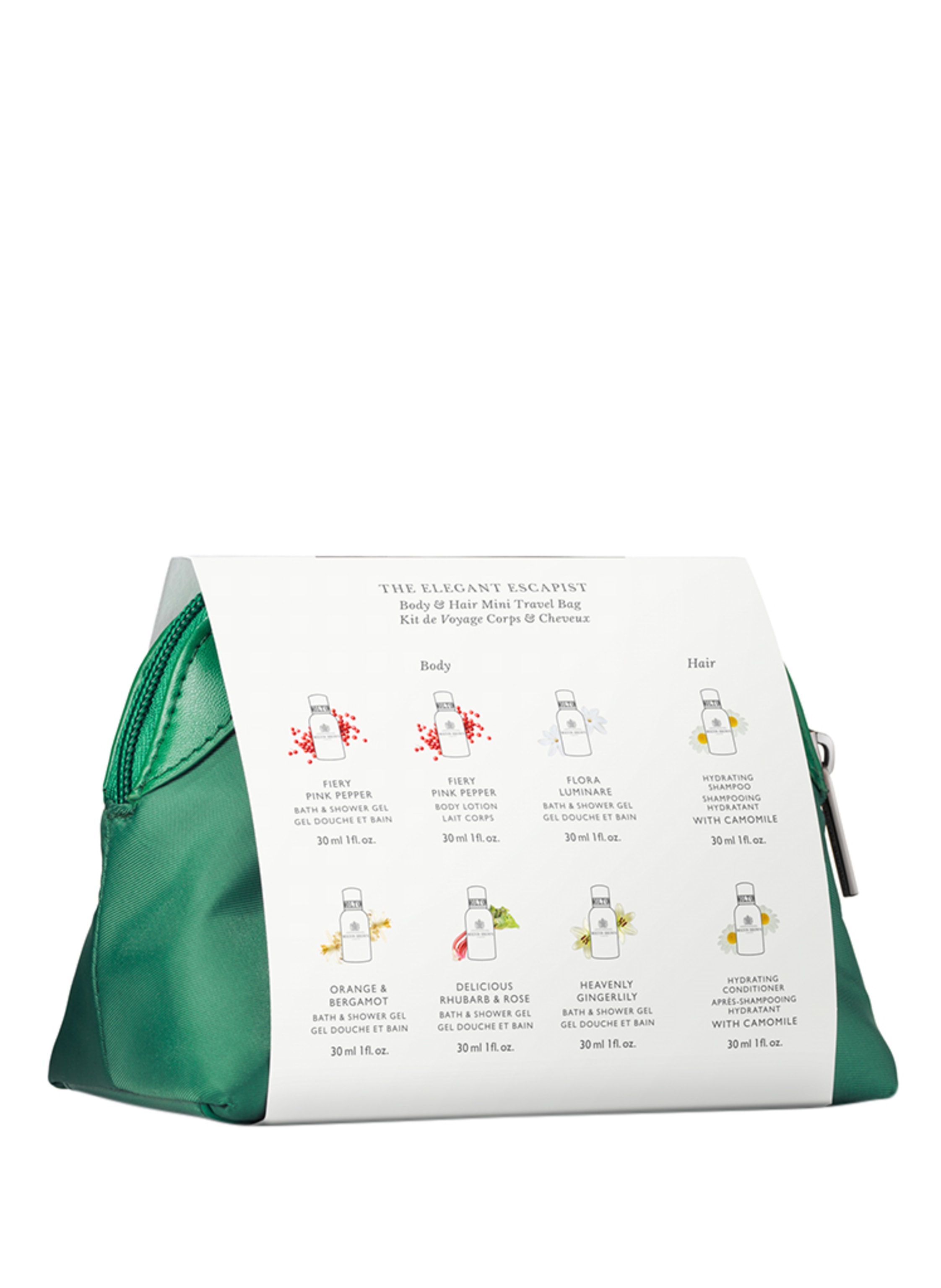 Thumbnail - Molton Brown The Elegant Escapist Body & Hair Mini Travel Bag Pflege-Set