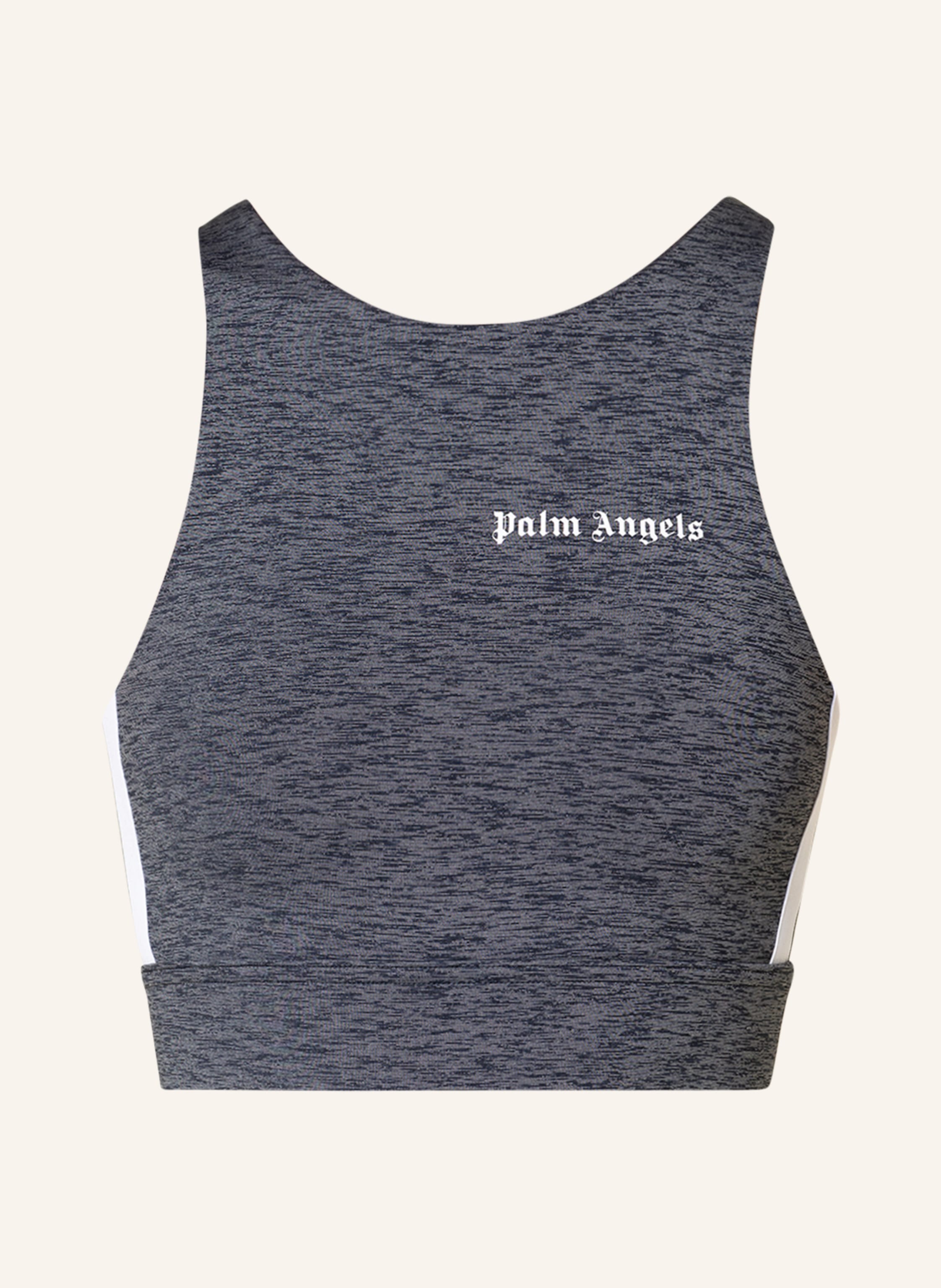 Palm Angels Cropped top in gray/ dark blue