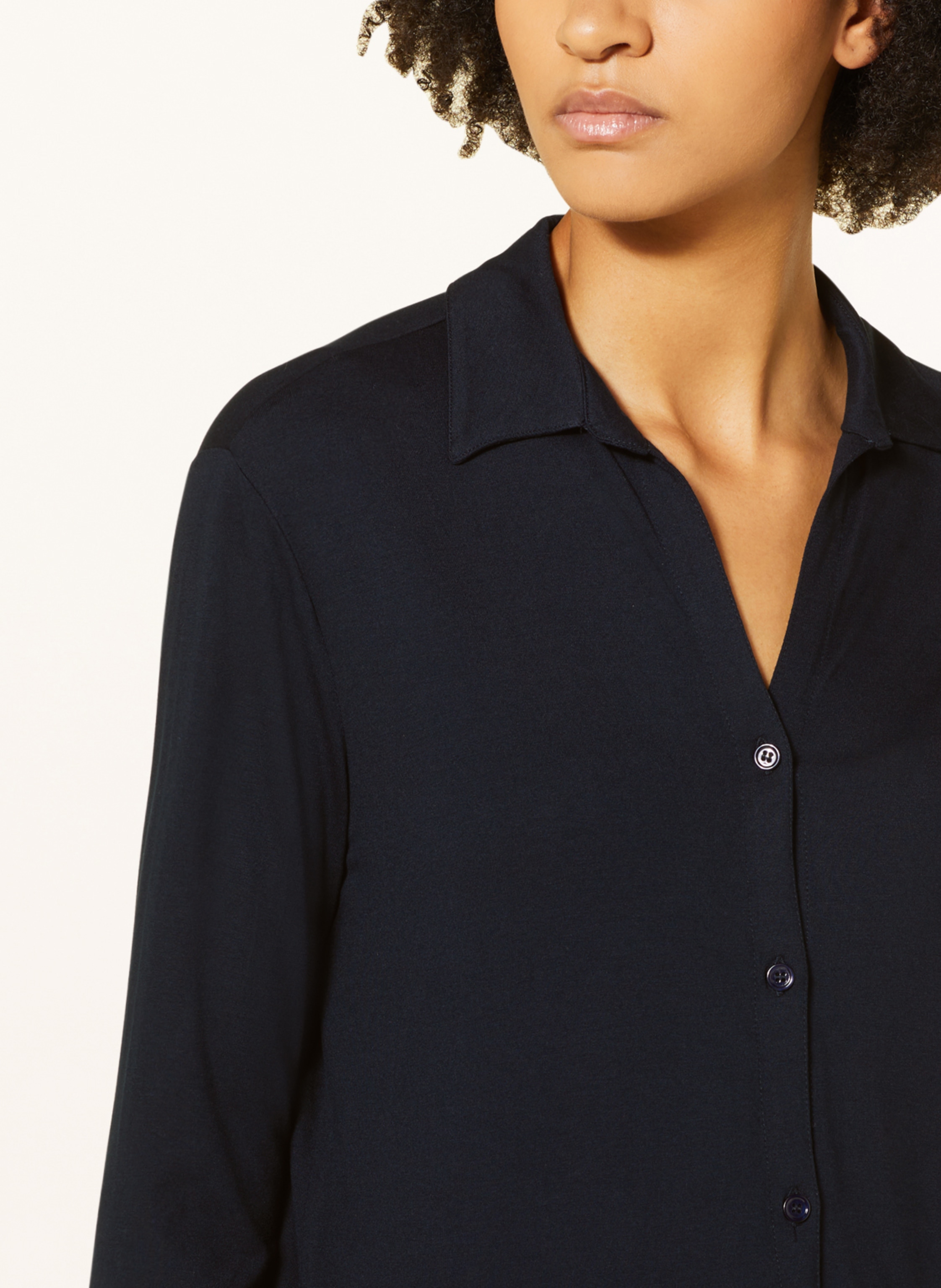 Thumbnail - Majestic Filatures Hemdbluse Aus Jersey blau