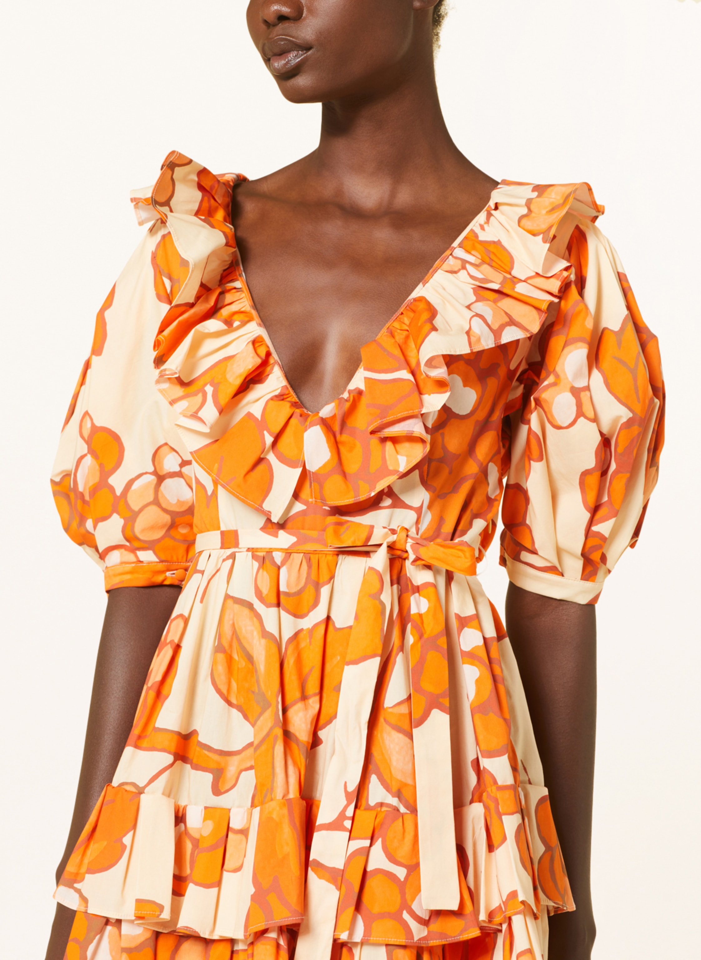 Thumbnail - Etro Strandkleid Mit Volants orange