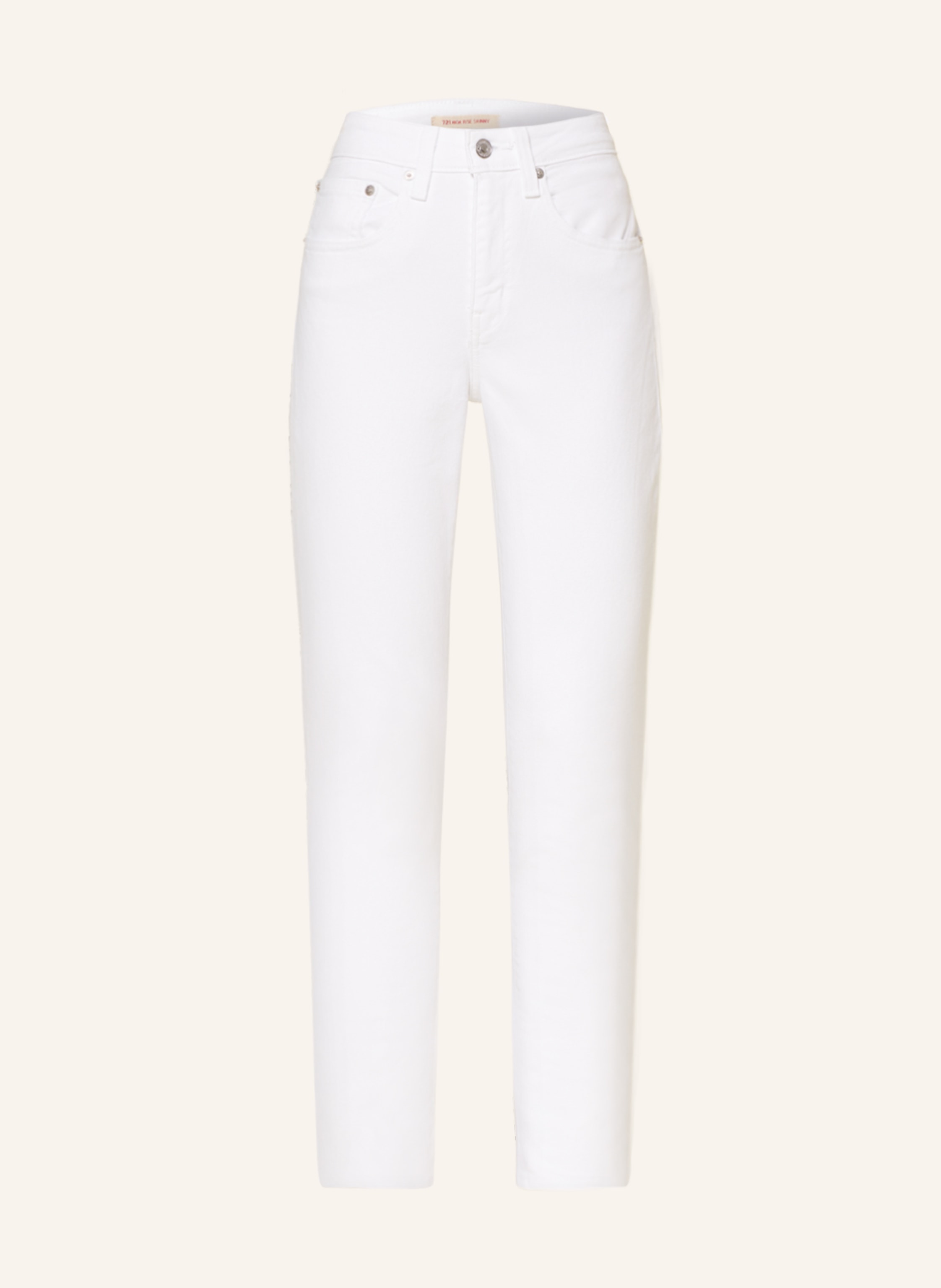 721 high rise skinny jeans white on sale