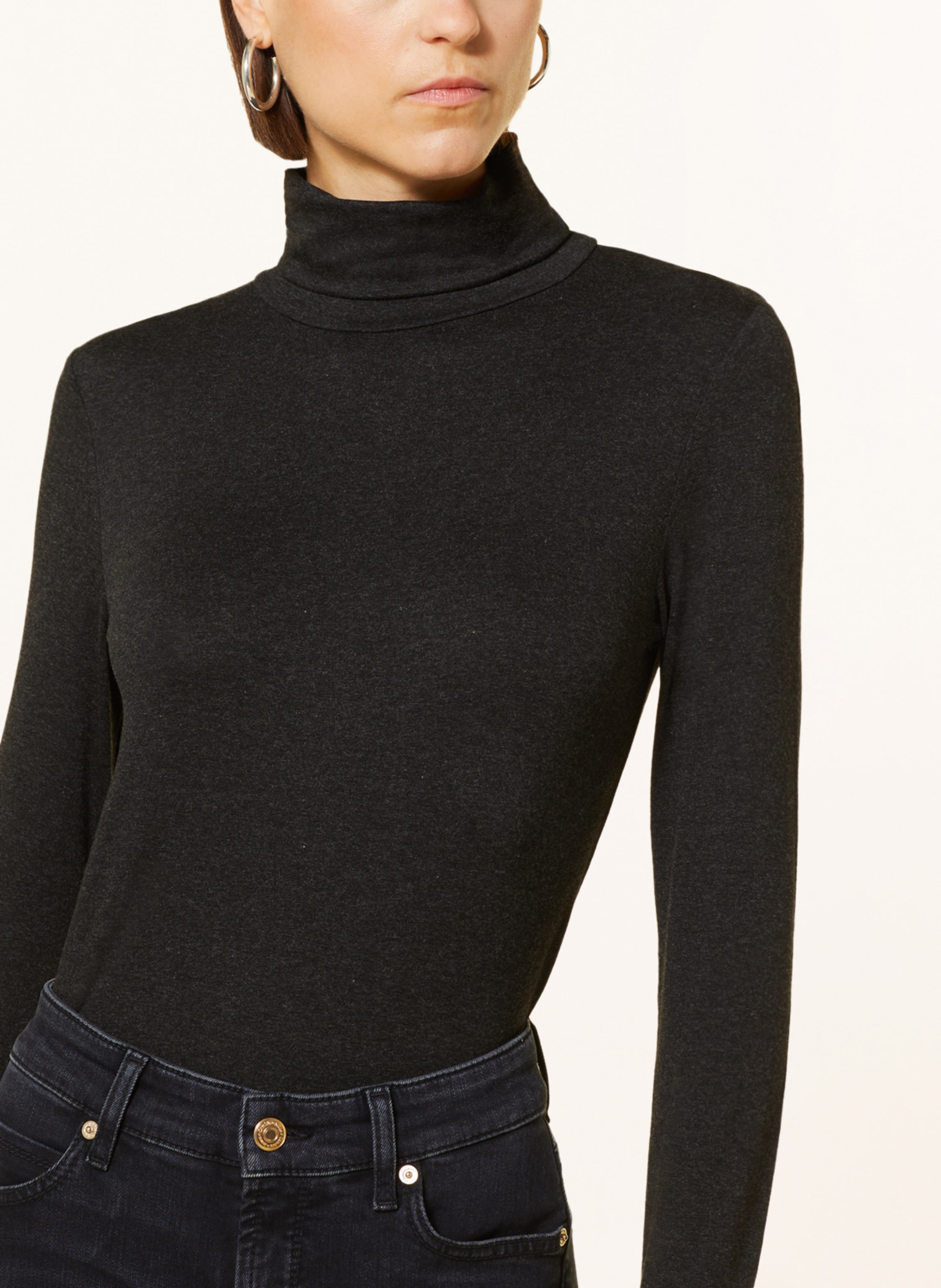 Thumbnail - Majestic Filatures Rollkragenshirt grau