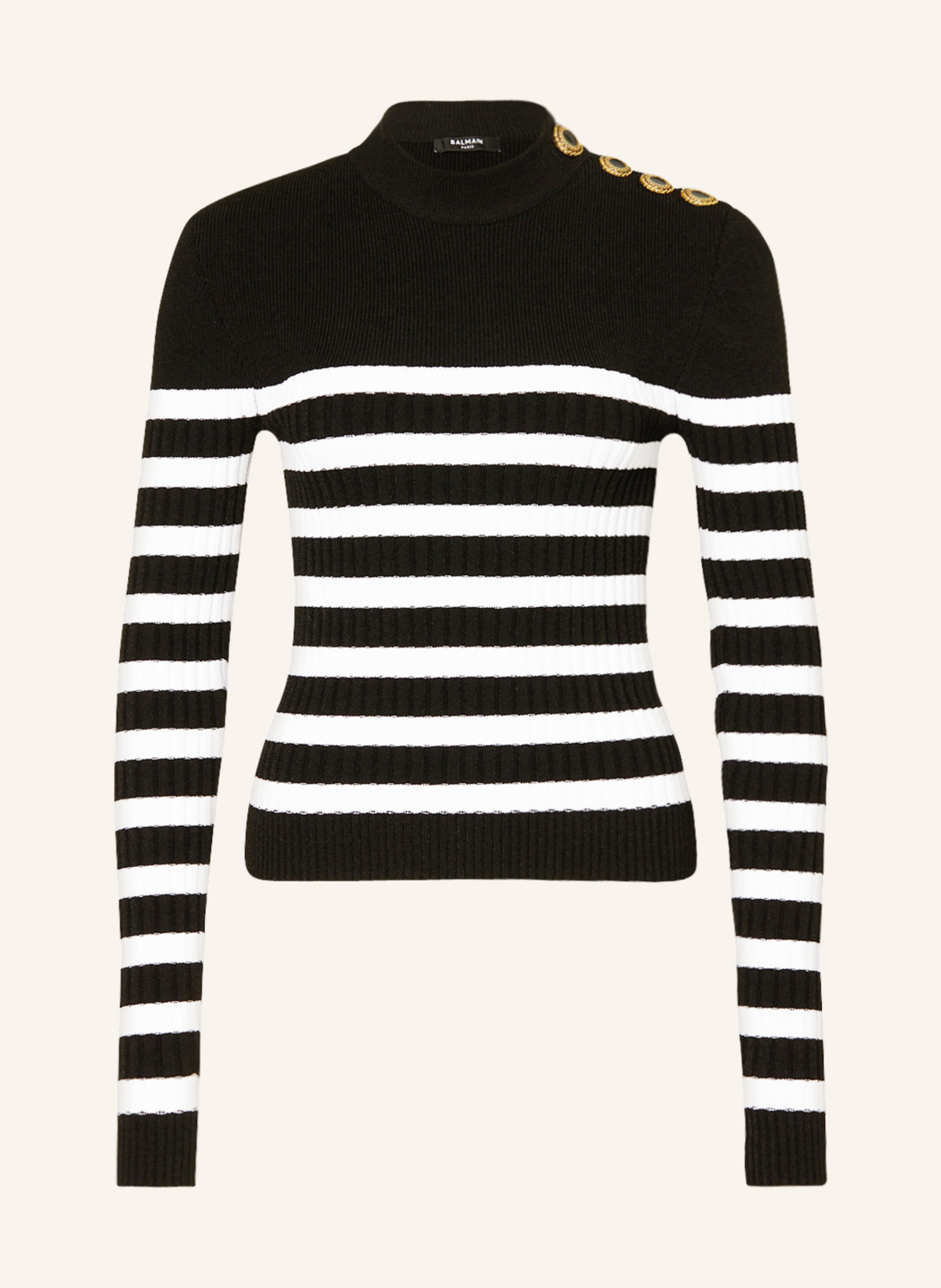 BALMAIN Sweater in black white
