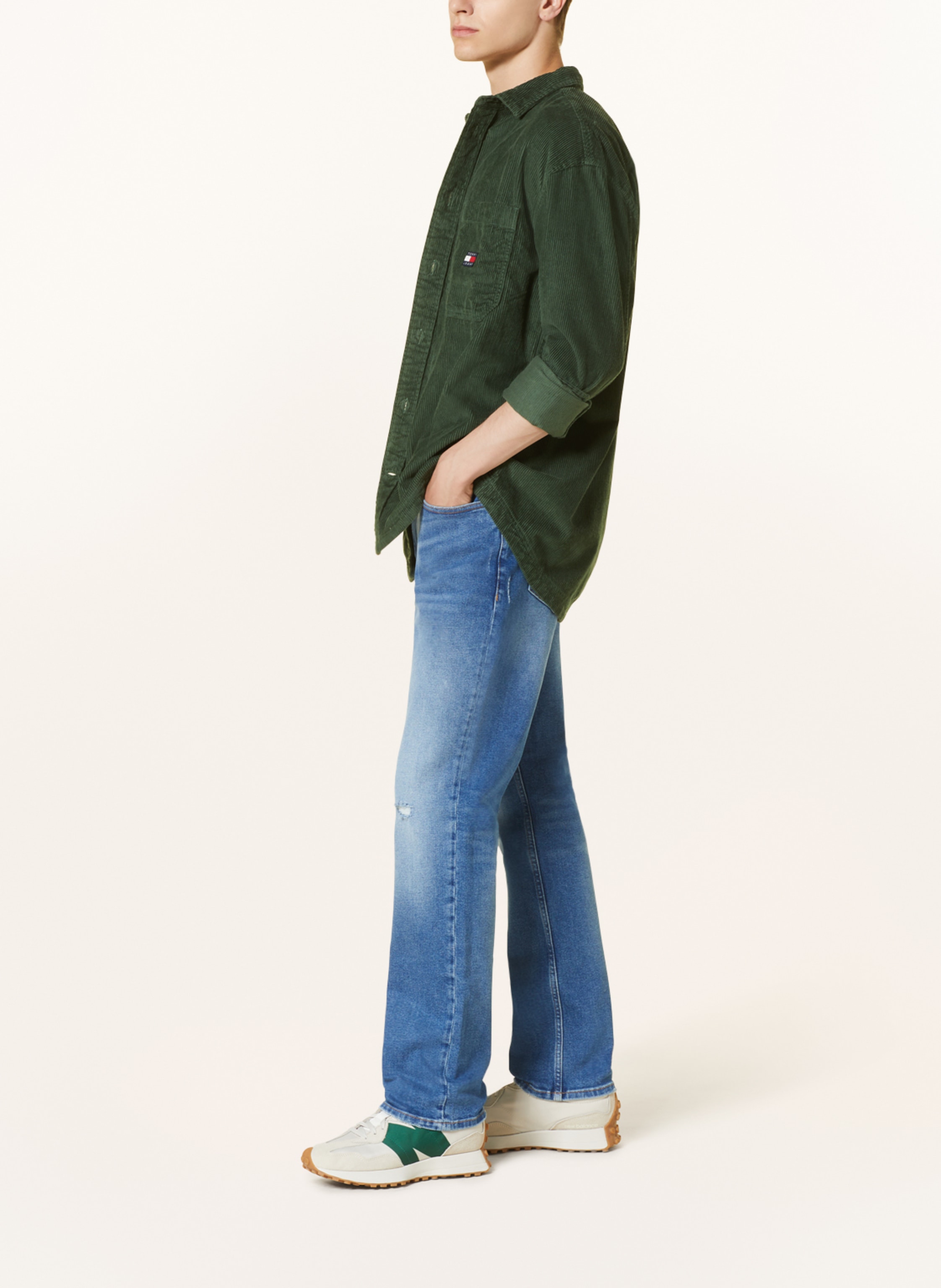 Thumbnail - Tommy Jeans Destroyed Jeans Ryan Straight Fit blau