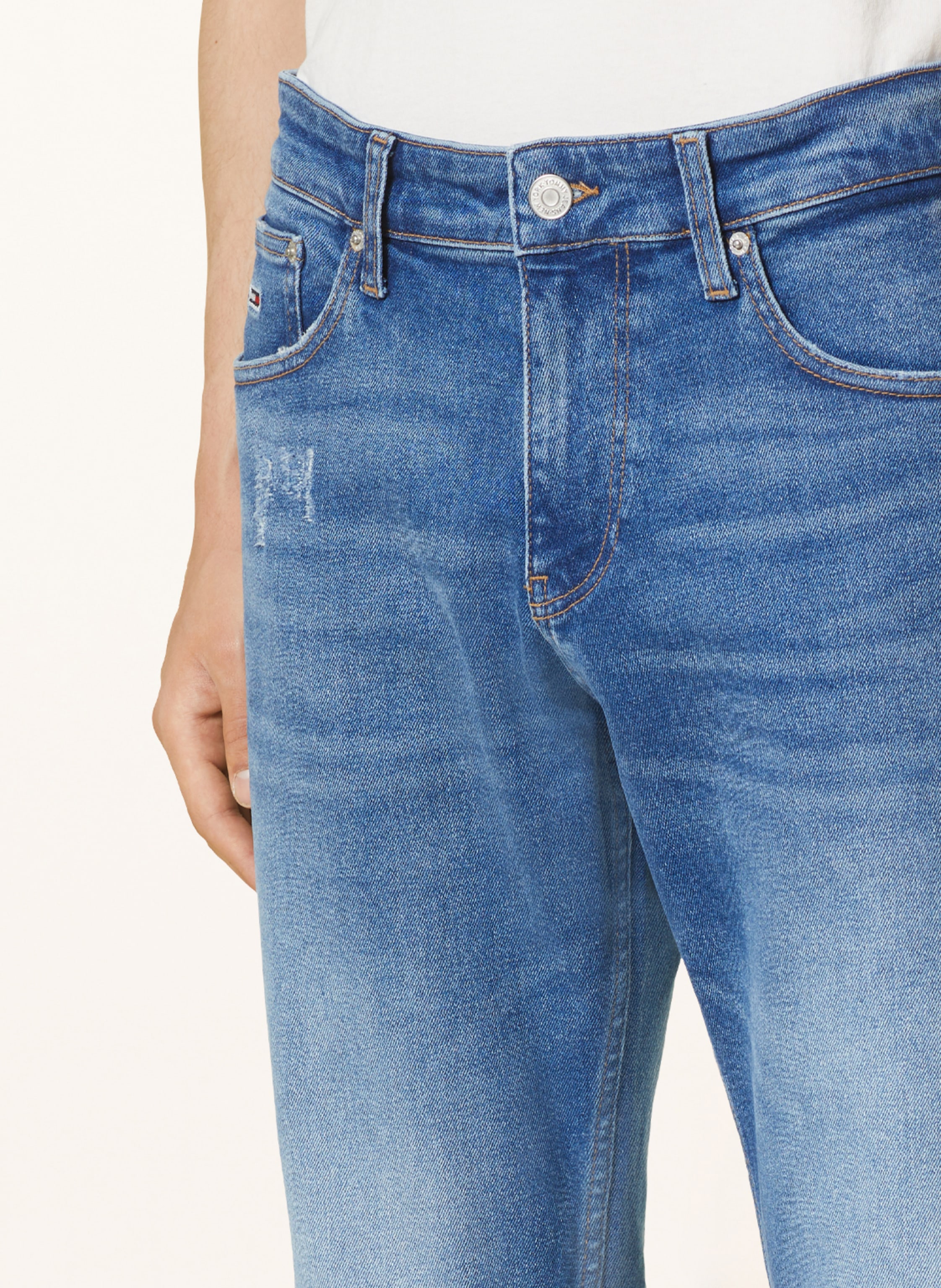 Thumbnail - Tommy Jeans Destroyed Jeans Ryan Straight Fit blau