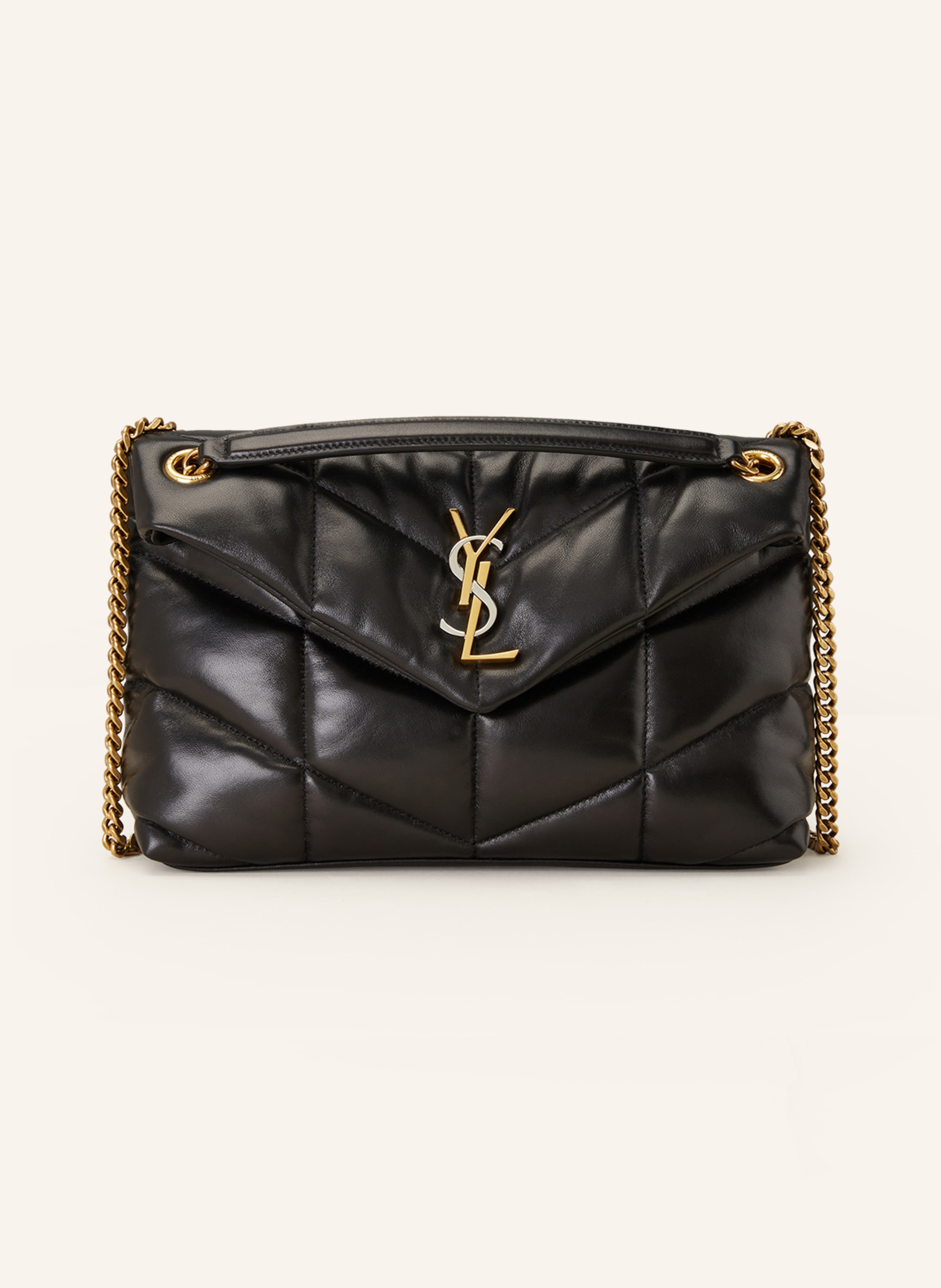 SAINT LAURENT Umhangetasche PUFFER in schwarz gold