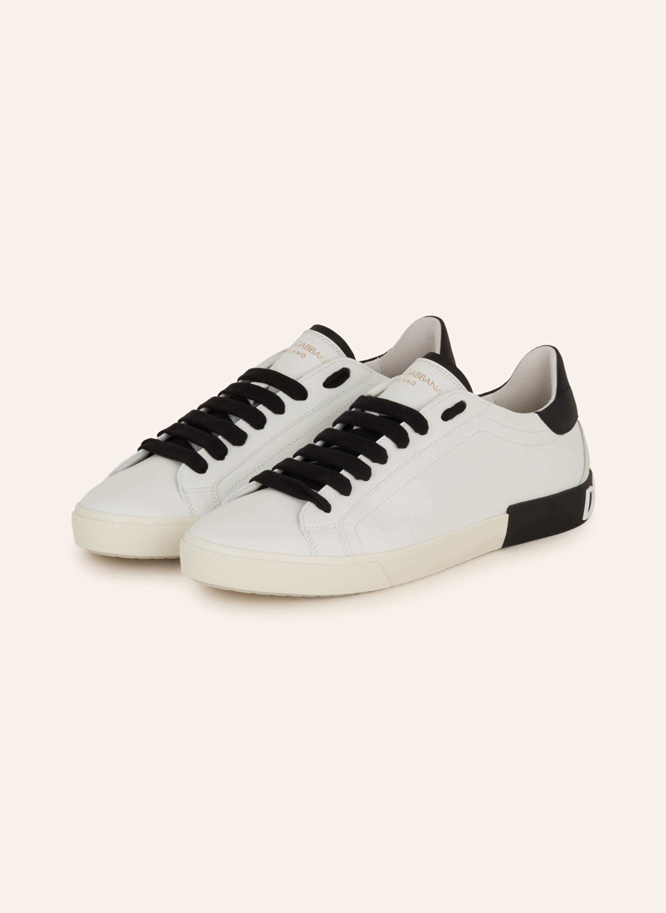 DOLCE GABBANA Sneakers PORTOFINO VINTAGE in white black