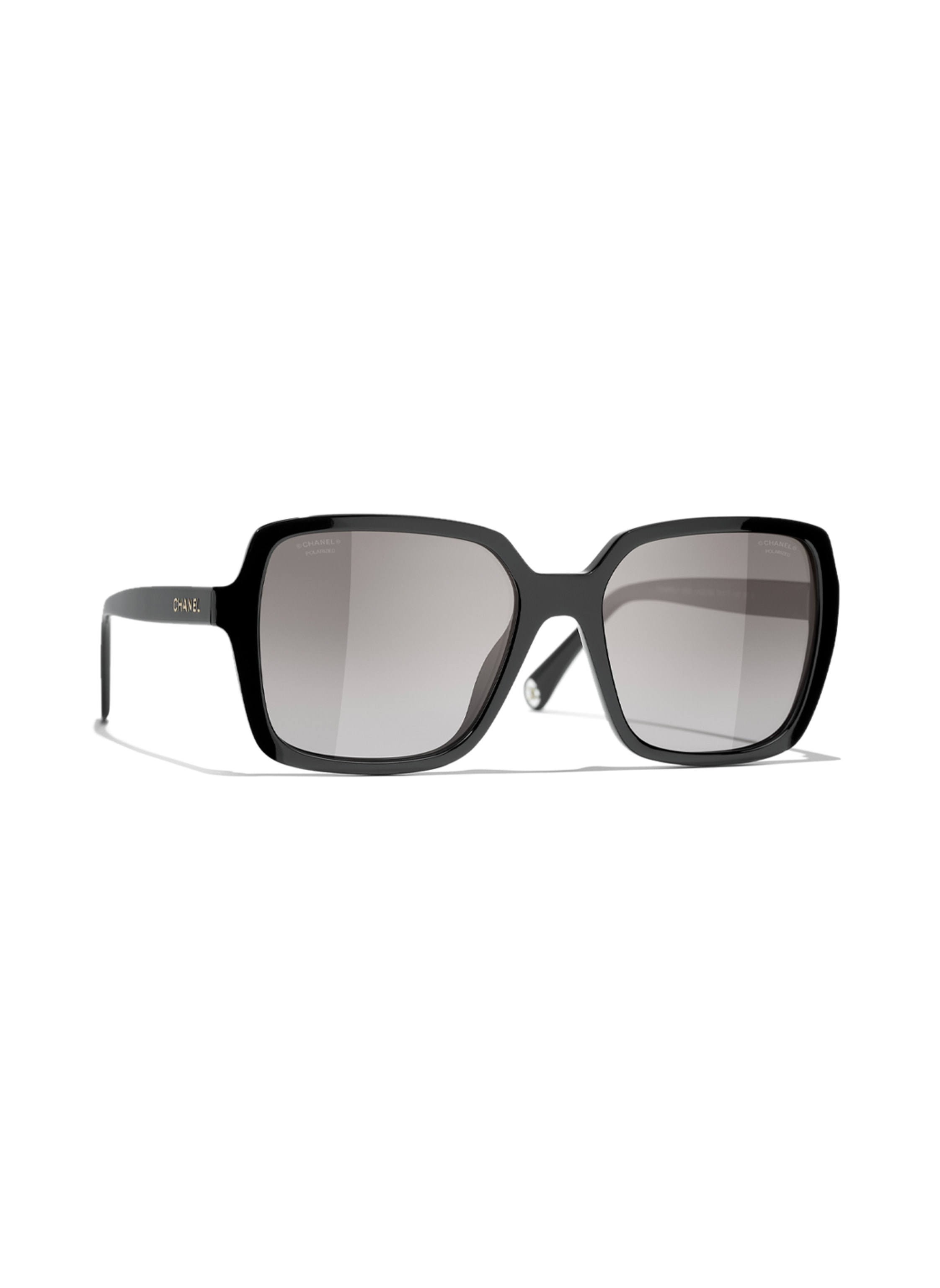 CHANEL Quadratische Sonnenbrille in c622m3 - schwarz/ grau polarisiert