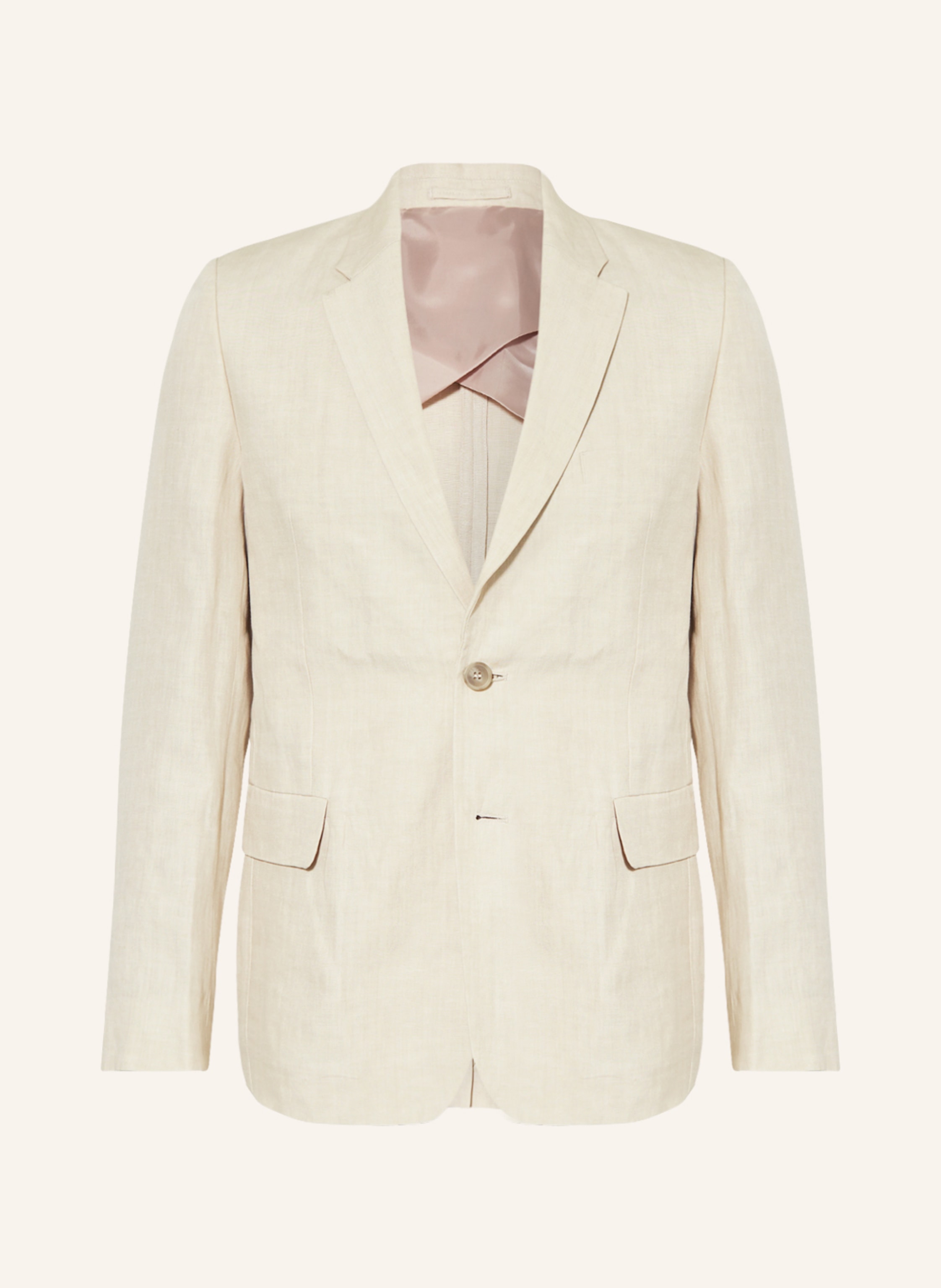COS Linen blazer slim fit in beige