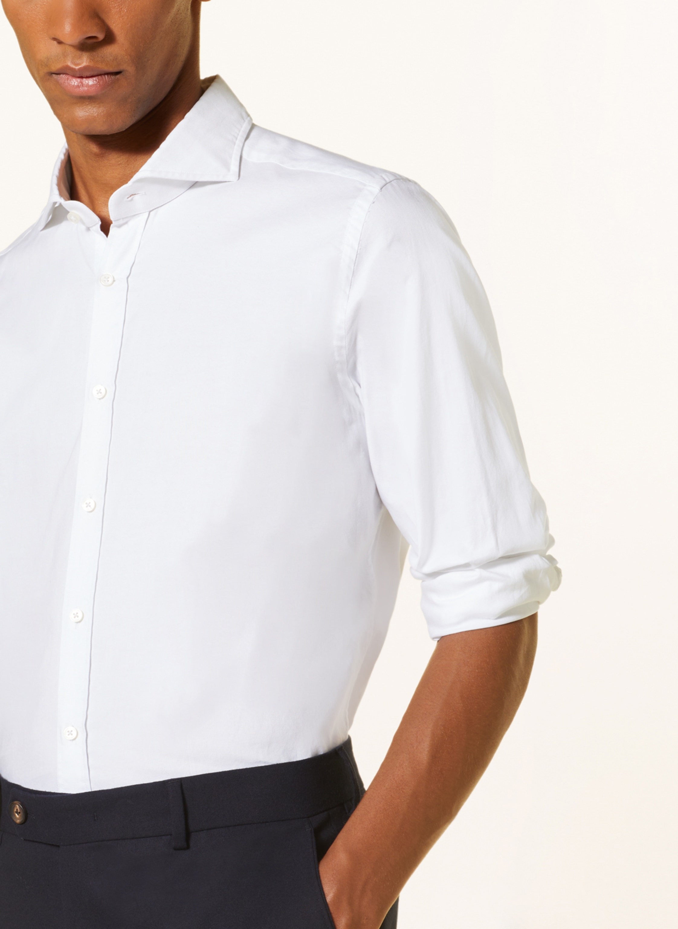 Thumbnail - Windsor. Hemd Lano Shaped Fit weiss