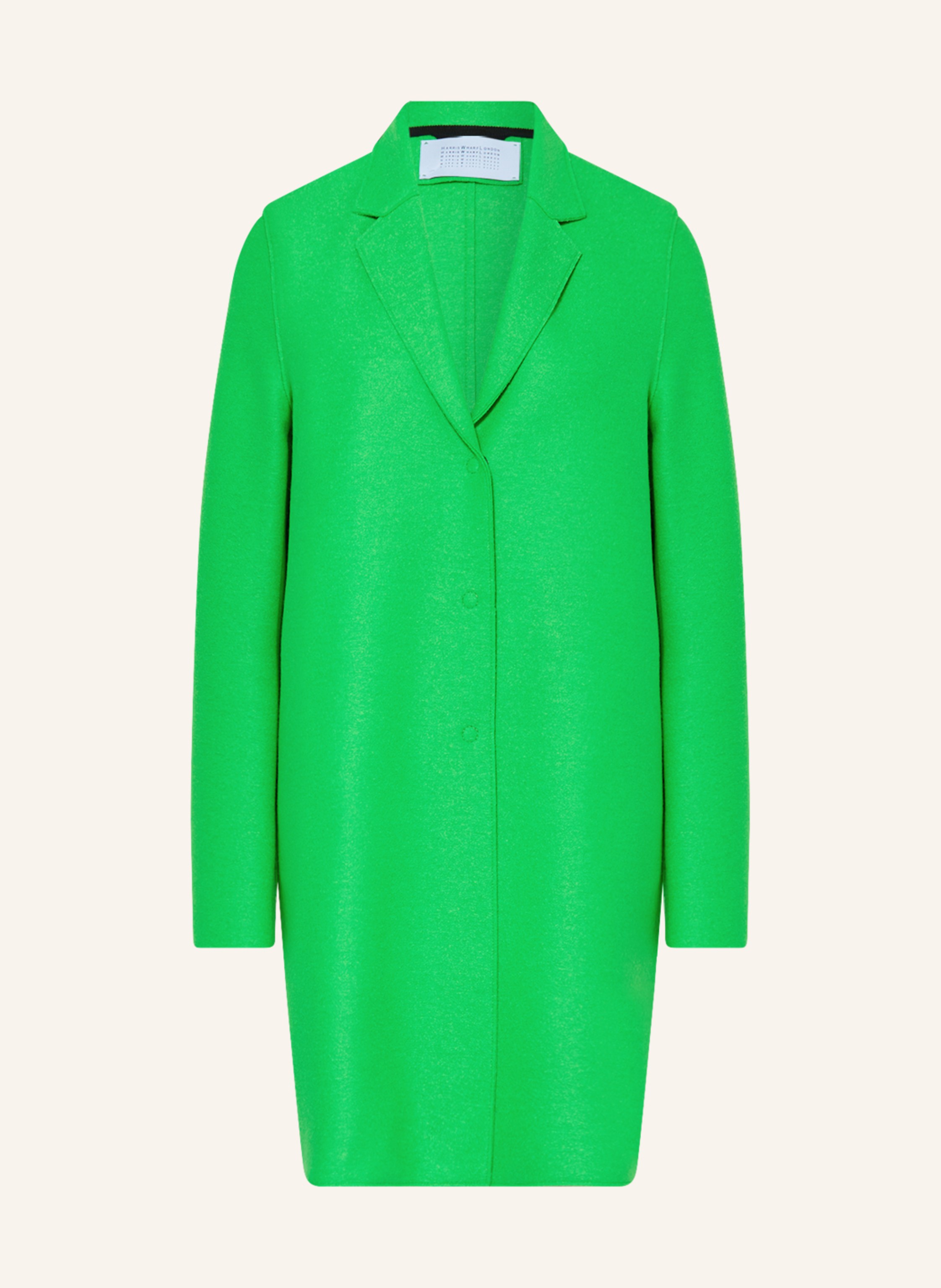 HARRIS WHARF LONDON Wool coat in green