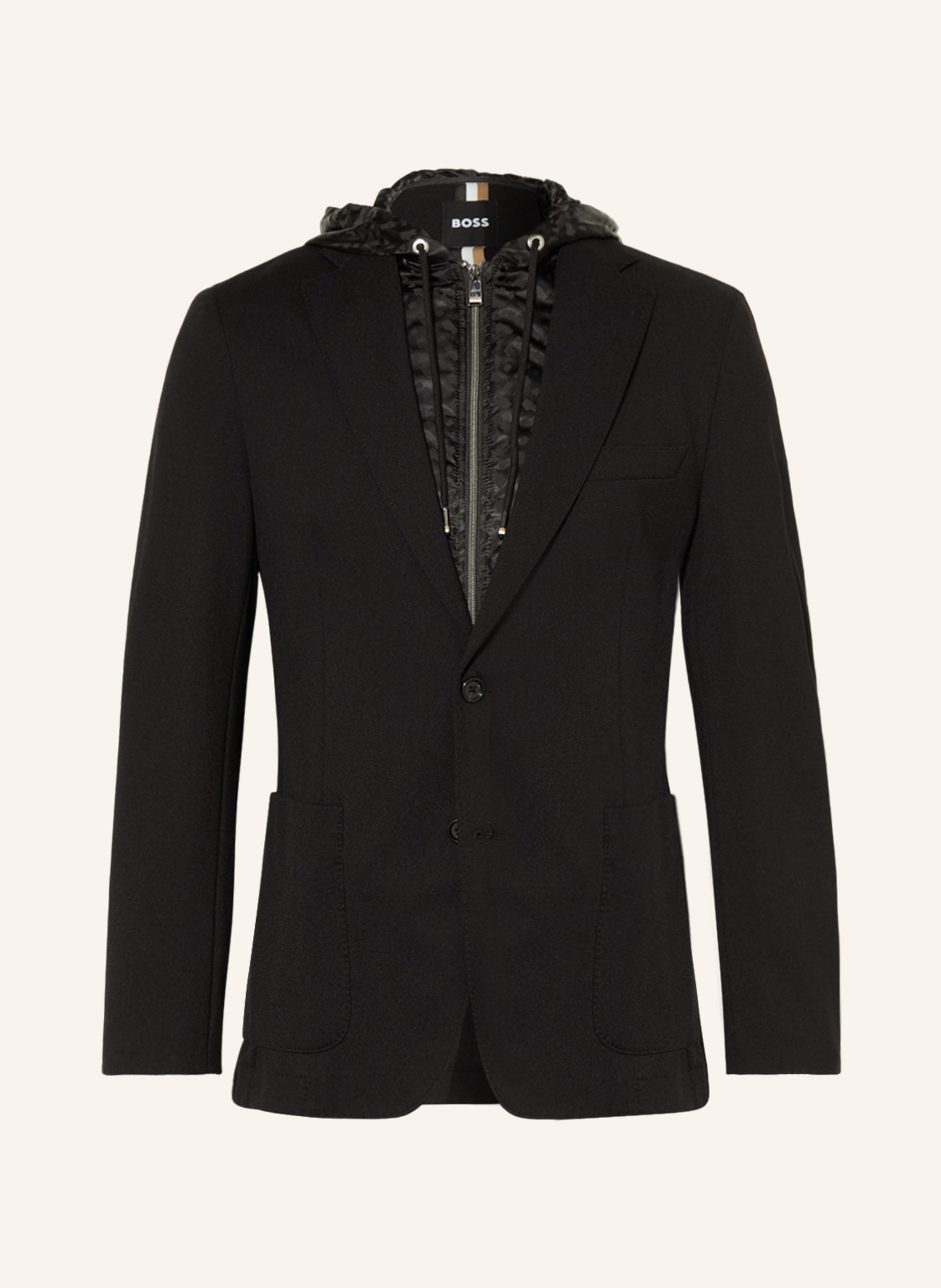 BOSS Suit jacket C HANRY J slim fit with detachable trim in black