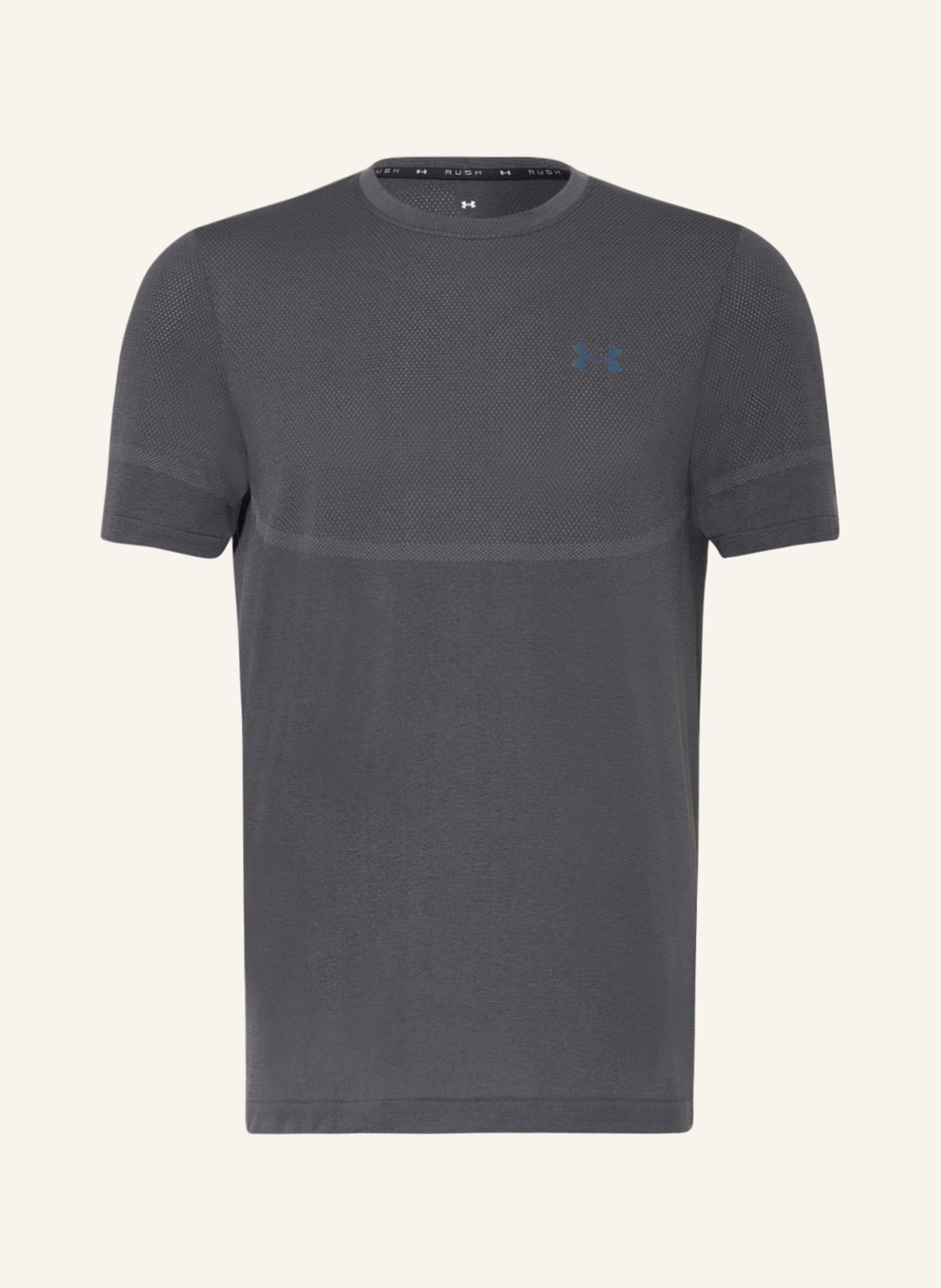 UNDER ARMOUR T-shirt RUSH™ SEAMLESS LEGACY with mesh in dark gray
