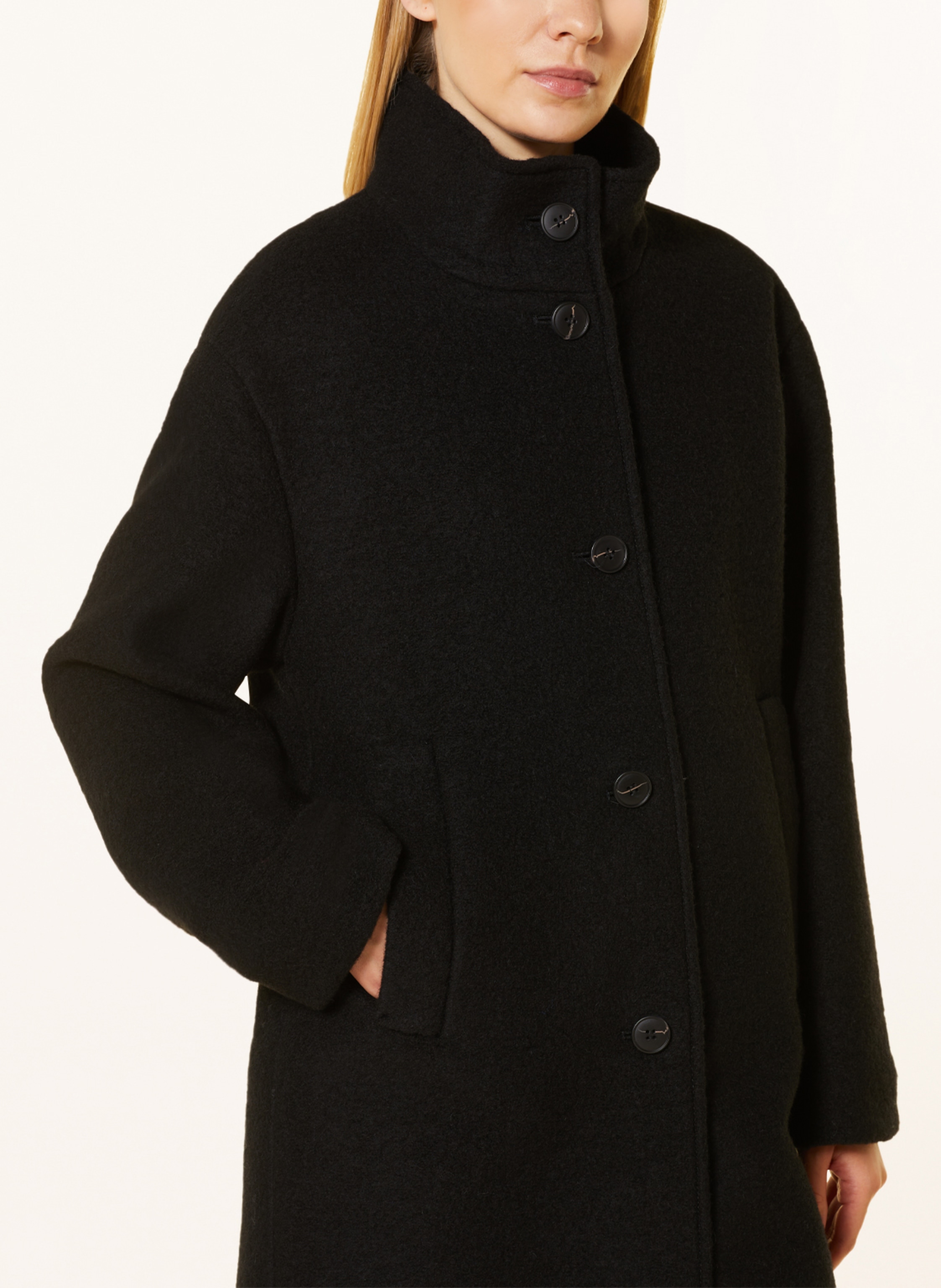 Thumbnail - Darling Harbour Wollmantel schwarz