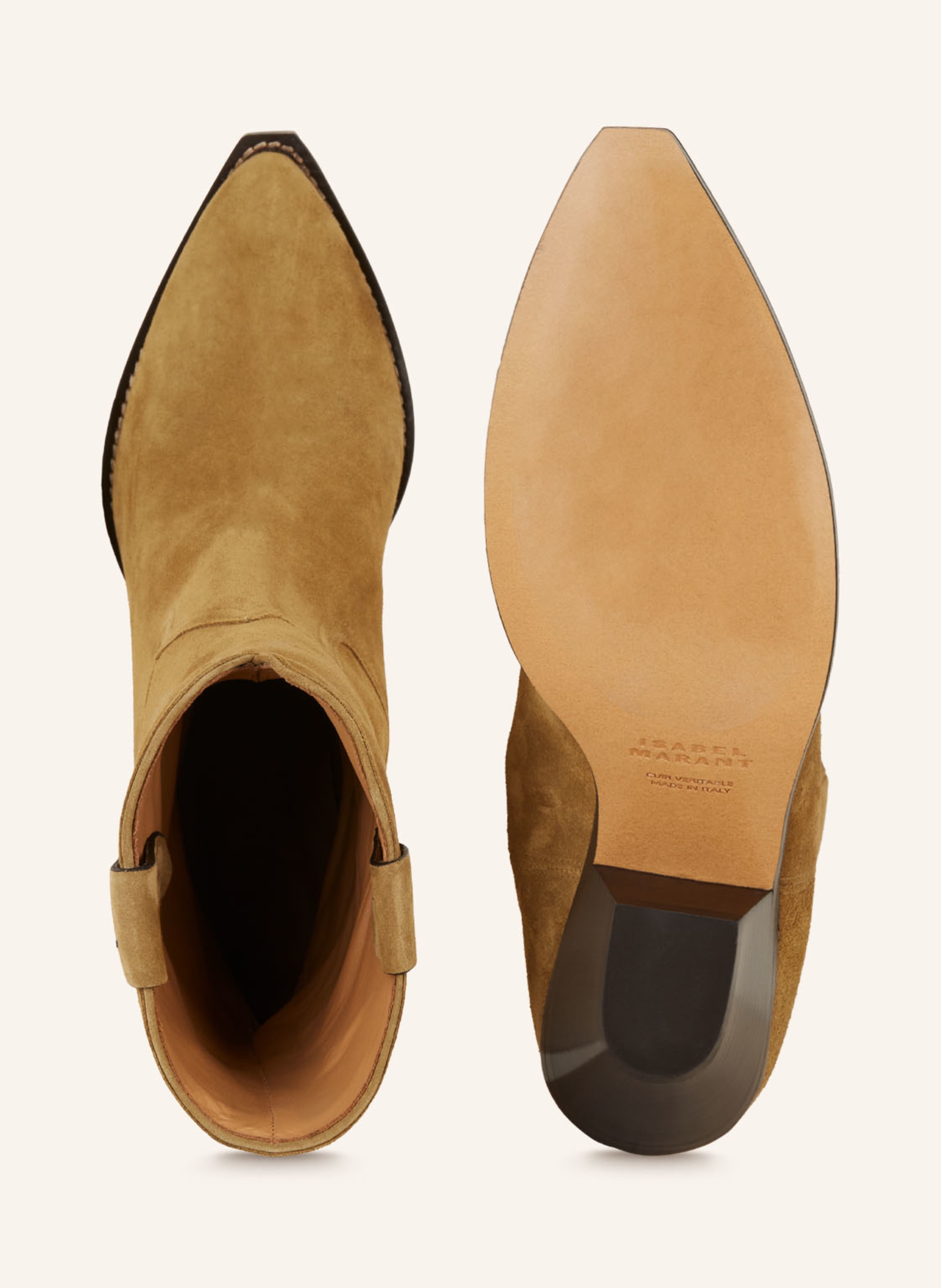 Thumbnail - Isabel Marant Cowboy Boots Dahope beige
