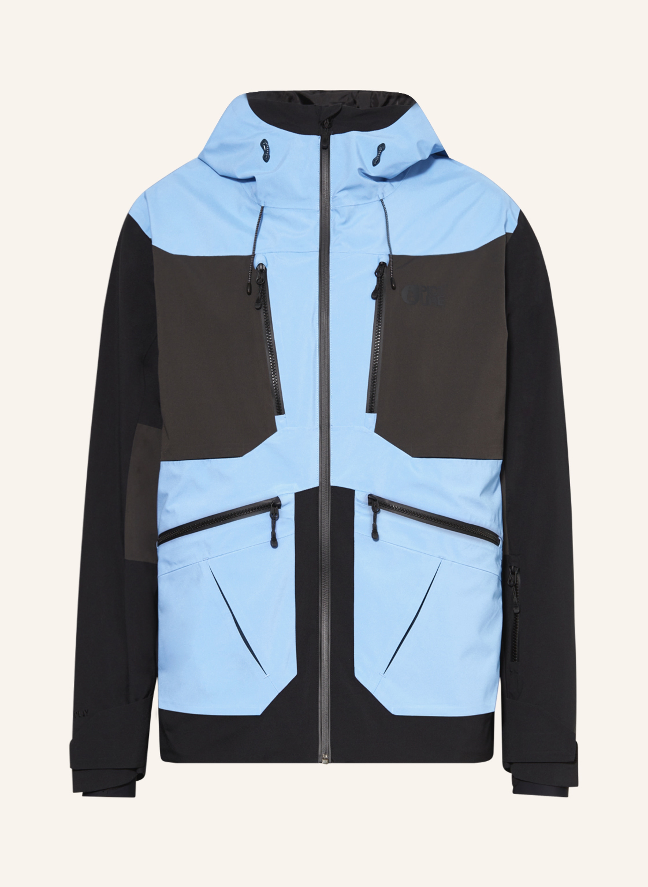 PICTURE Ski jacket NAIKOON in light blue black dark gray